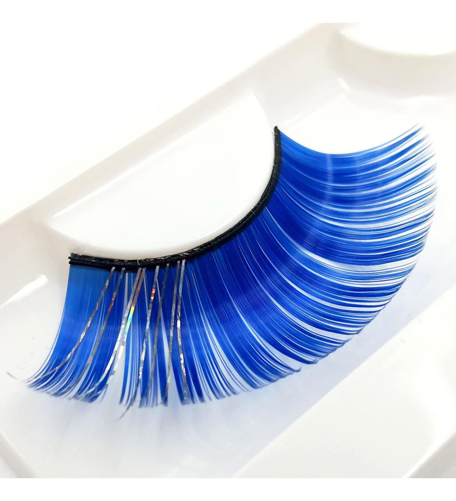 Eyelashes Artificial Lashes 3D Colour Eyelashes Sculpting Stage Makeup Eyelashes Natural Dense Eyelash Colour Exaggerated Christmas 3D Colour Self-Adhesive Eyelashes (I One Size) one size I - Buy Online on GoSupps.com