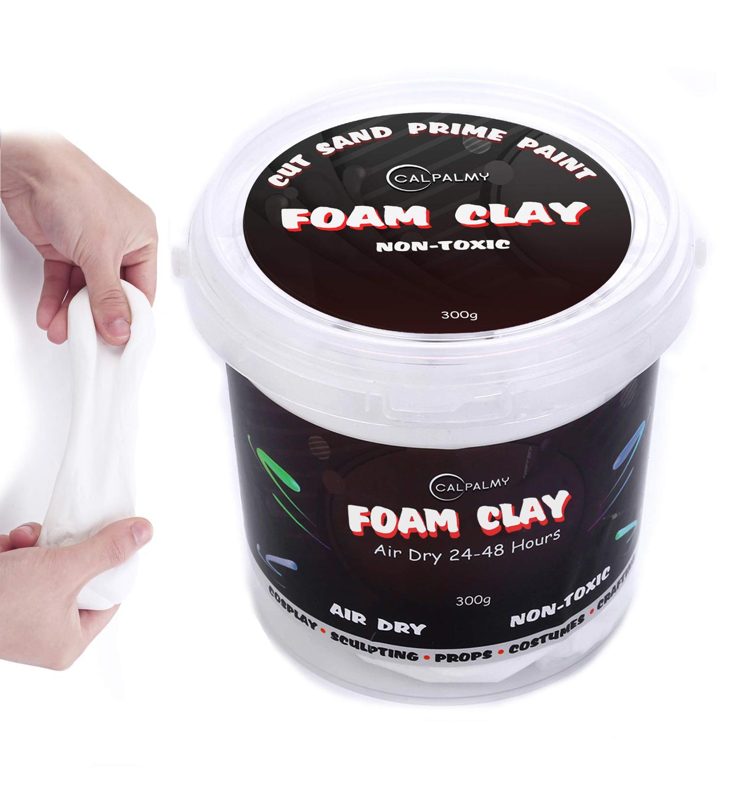 Moldable Cosplay Foam Clay (White) - High Density & Quality for Detailed Designs | Air Dries for Precision Cutting & Shaping 300g - Buy Online on GoSupps.com