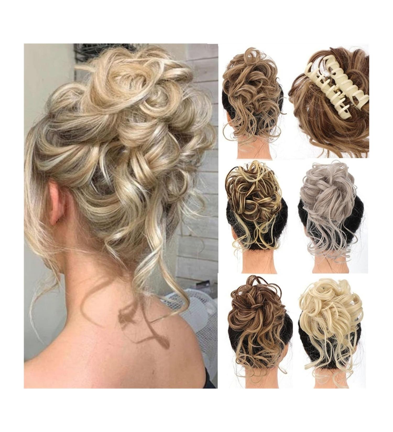 Messy Bun Hair Piece for Women Claw Clip Messy Bun Hair Pieces Tousled Updo Ponytail Extension Synthetic Curly Wavy Hair Bun Clip In Hair Extension for Women Fake Hair Accessories for Women Girls 1 PC 207-4503 - Buy Online on GoSupps.com