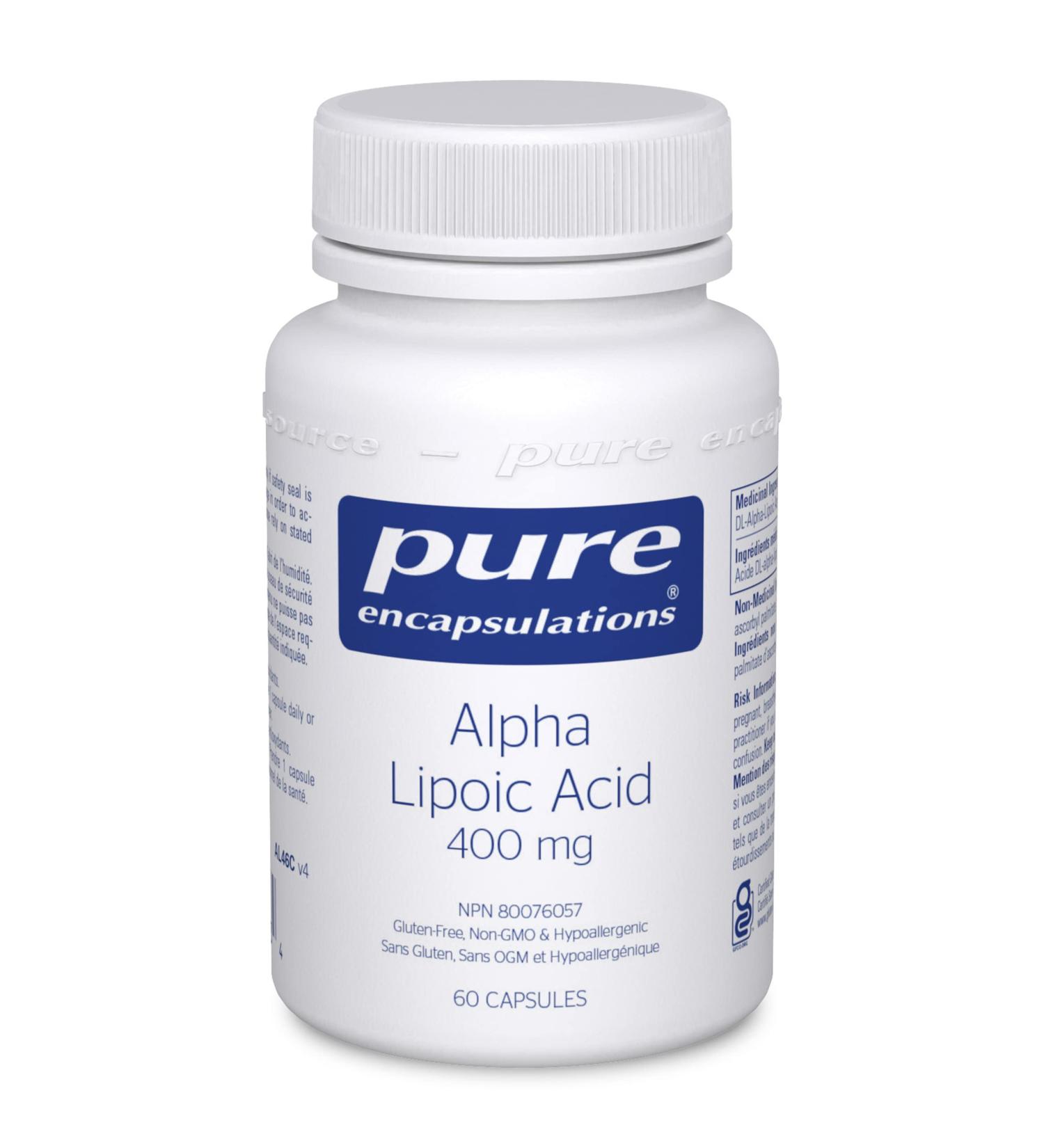 Pure Encapsulations Alpha Lipoic Acid 400 mg | Antioxidant Support* | 60 Capsules - Buy Online on GoSupps.com