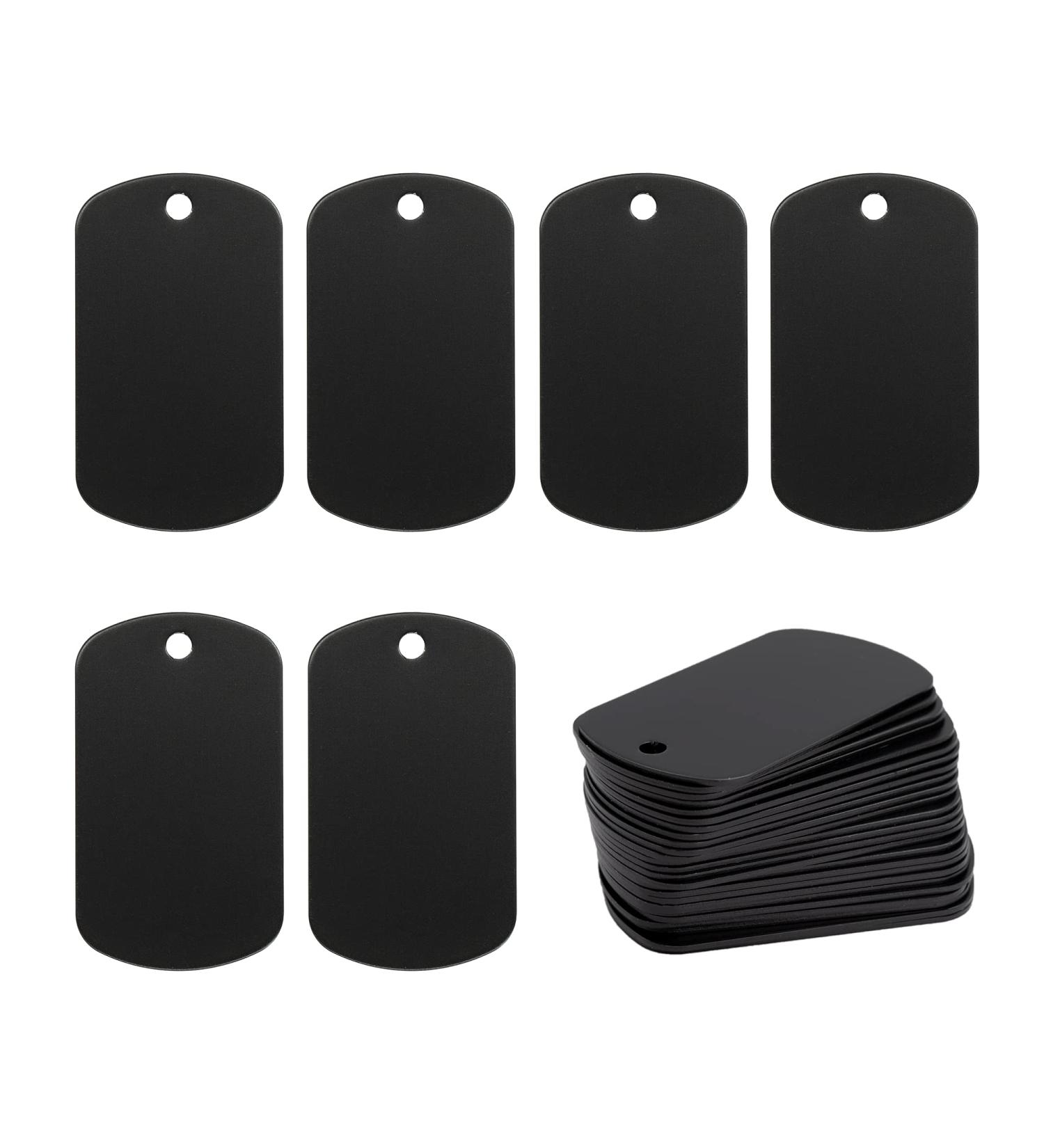 StayMax Aluminum Blank Tags 25 Pack (Black) - Stamping Blanks for Customization | Durable Metal for DIY Projects - Buy Online on GoSupps.com