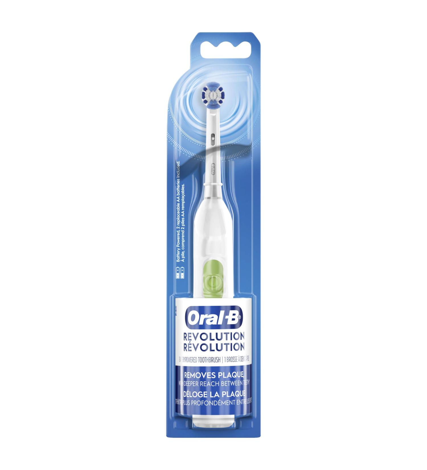 Oral-B Revolution Battery Toothbrush with (1) Brush Head White Batteries Included - Buy Online on GoSupps.com
