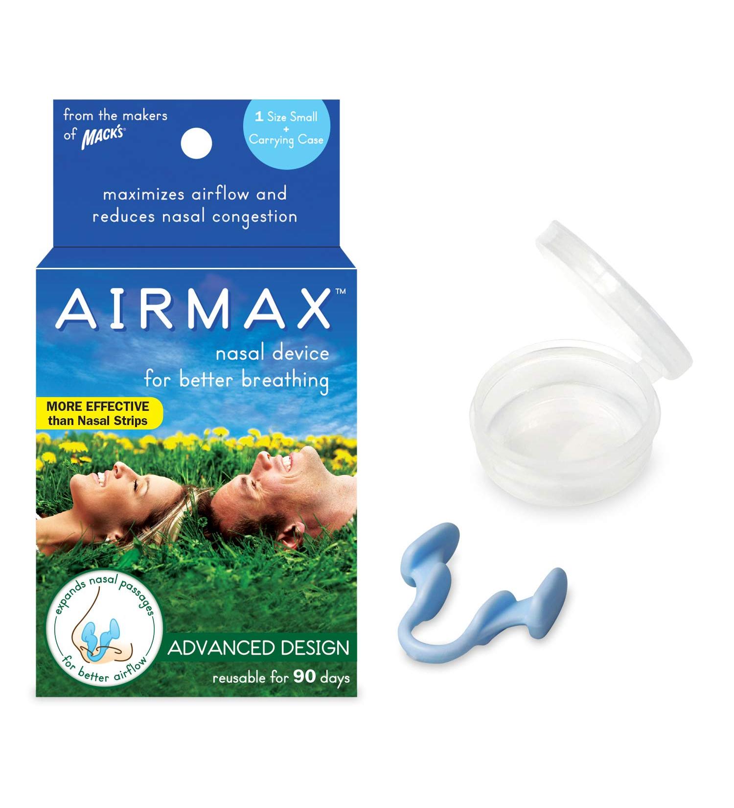 AIRMAX Nasal Dilator - Natural Comfortable Breathing Aid for Maximum Airflow, Reduced Nasal Congestion (Small - Blue) - Buy Online on GoSupps.com