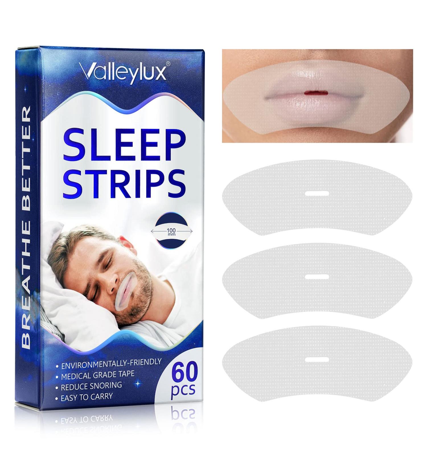 Sleep Mouth Strips - Gentle Nasal Breathing Aid for Better Sleep Quality - Reduce Mouth Breathing & Snoring (60pcs) - Buy Online on GoSupps.com