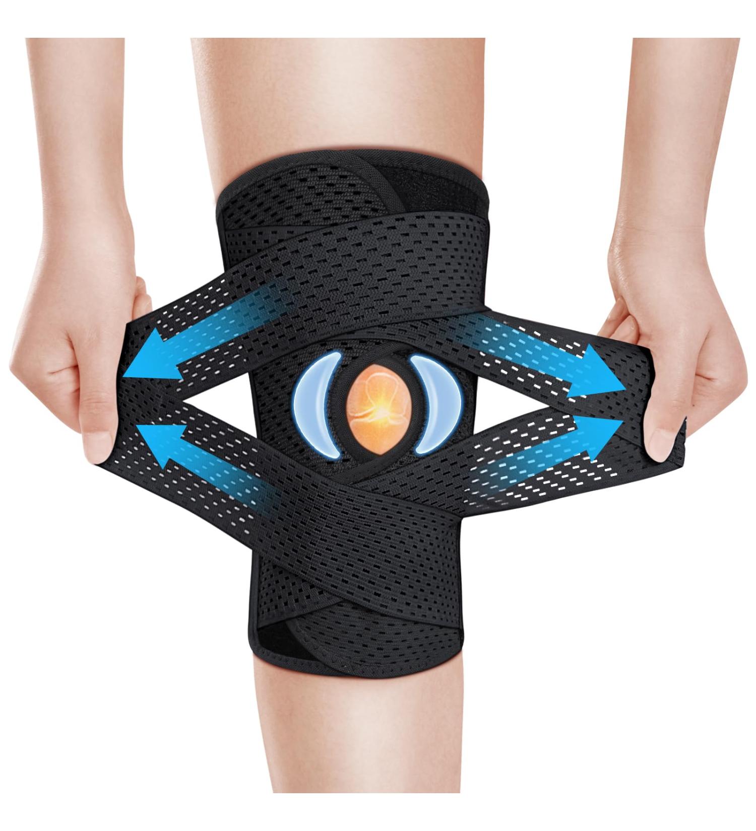 Buy Tangsoo Kniebandage for Men & Women - Knee Support with Gel Pads Stabilizers for ACL MCL Arthritis - Sport & Recovery (Black XXL) - International Shipping - Buy Online on GoSupps.com