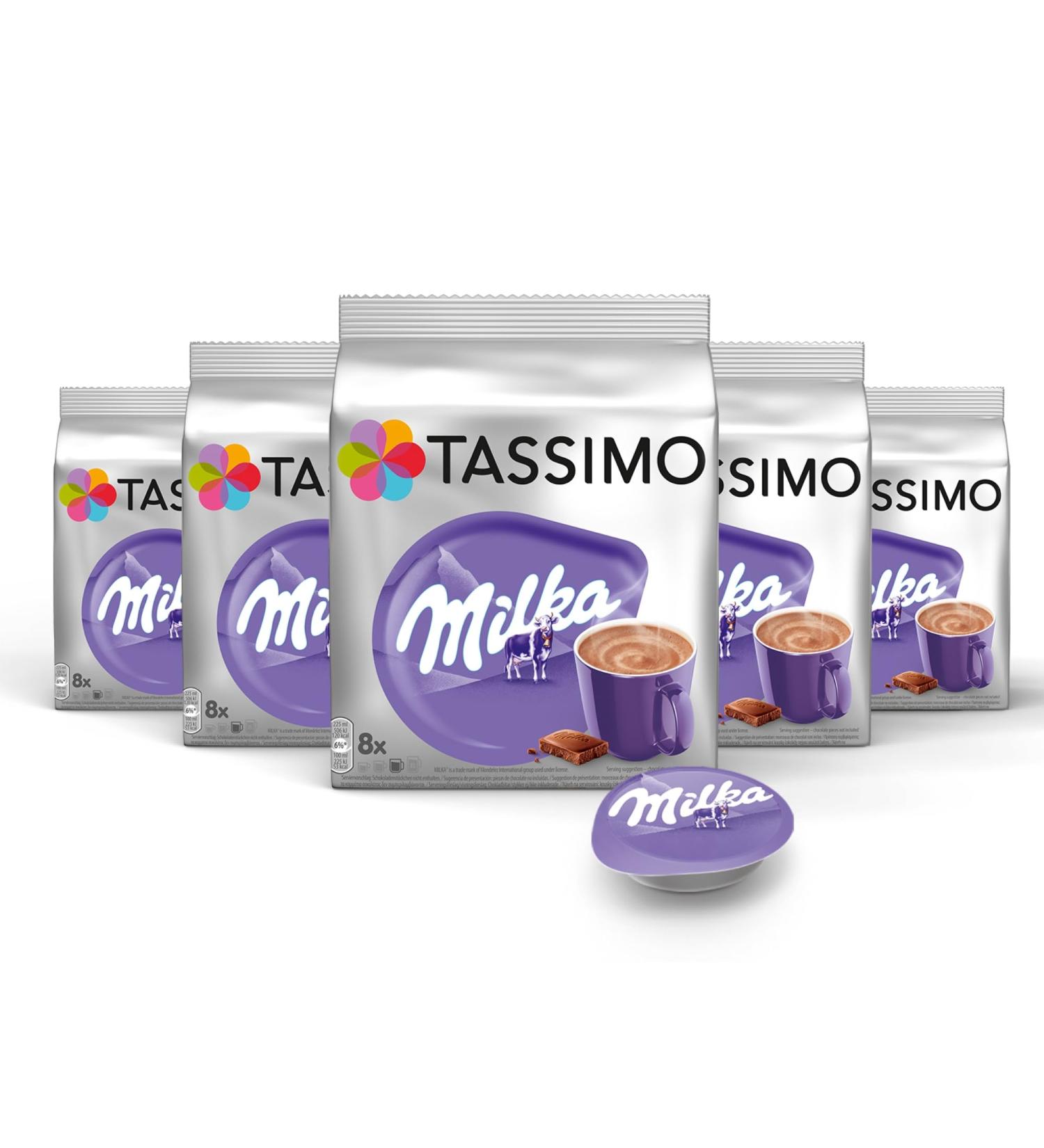Buy 40 Milka Cocoa Tassimo Capsules - 5-Pack for 40 Delicious Drinks | International Shipping Available - Buy Online on GoSupps.com