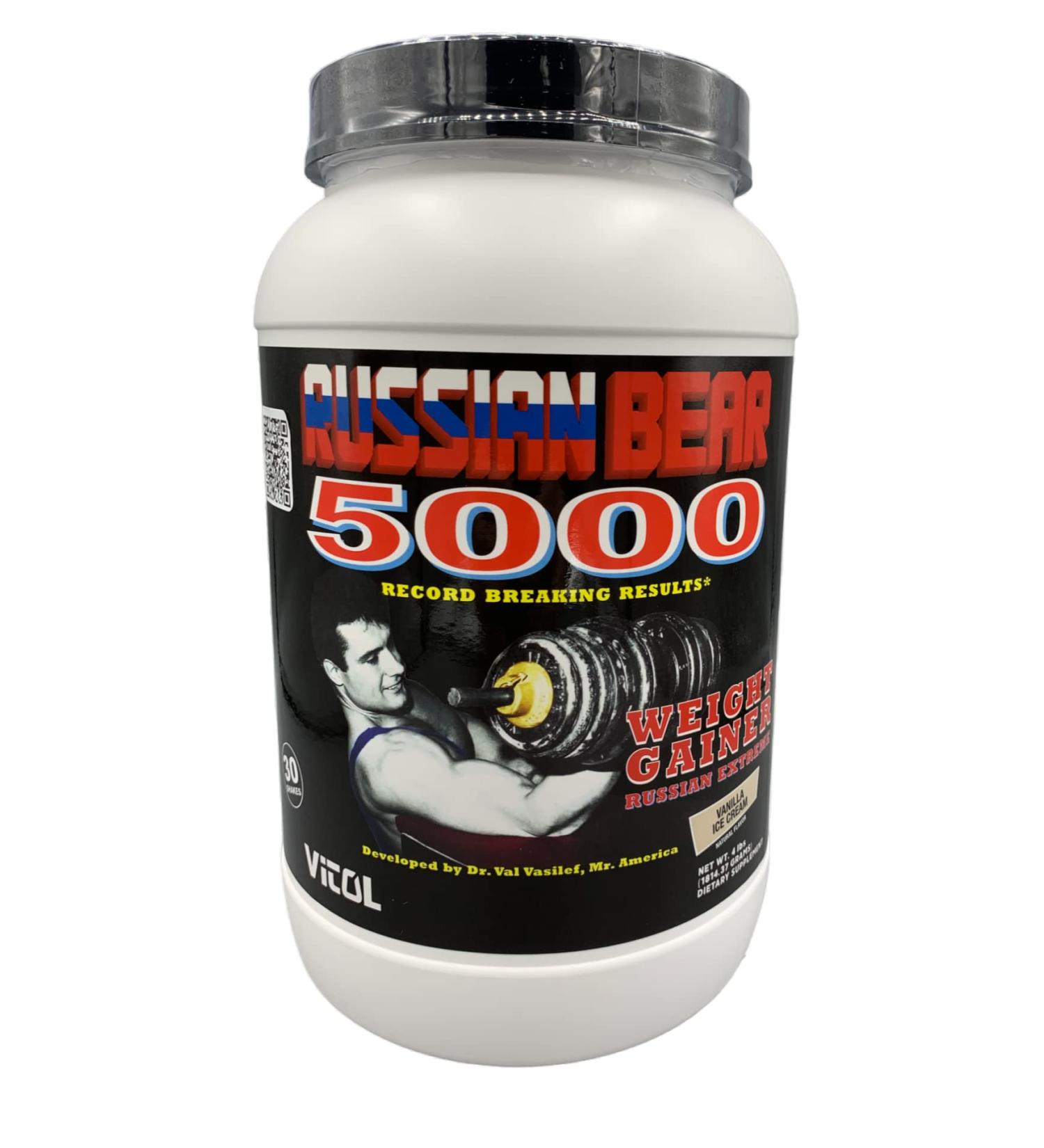 Buy Vitol Russian Bear 5000 Protein Powder Vanilla - 4 lbs | Premium International Shipping - Buy Online on GoSupps.com