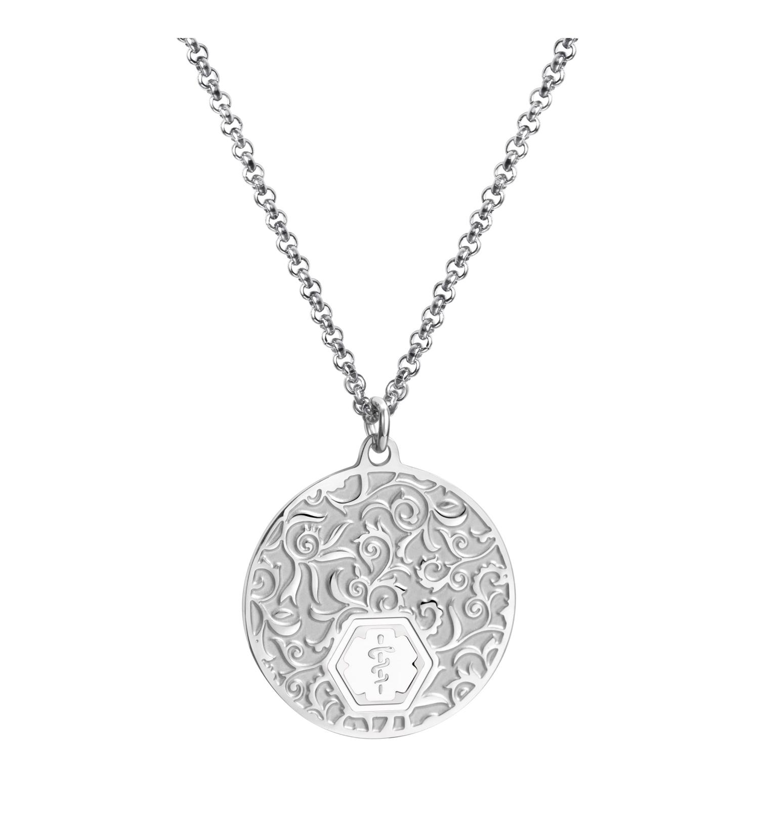 Personalized Medical Alert ID Necklace for Men & Women - Customize Patterned Jewelry with Free Engraving | MunsteryAid - Buy Online on GoSupps.com