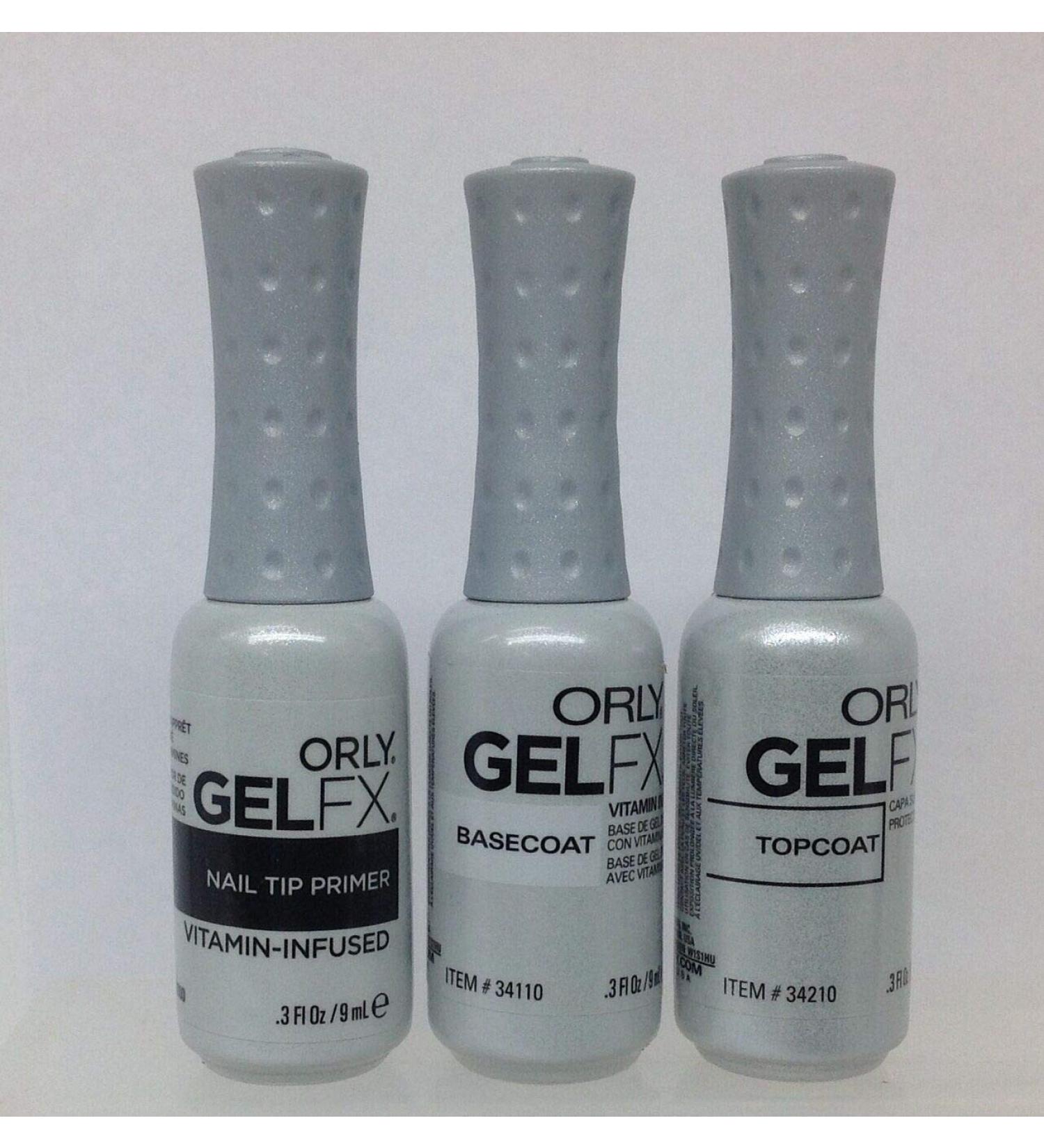 Orly Gel Fx Top Coat, Base Coat, Primer Kit for Nails .3 oz., Value Pack