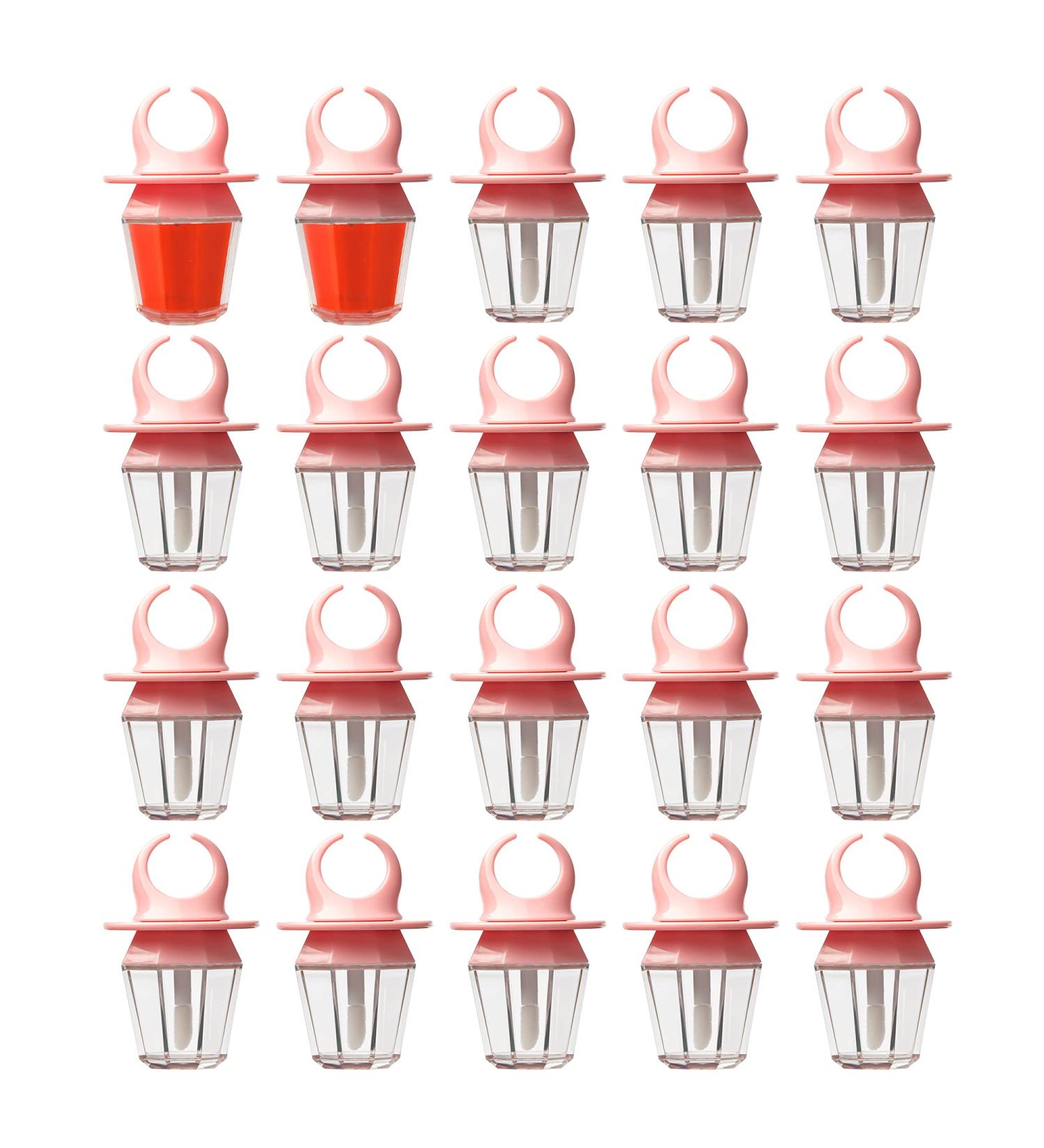 RONRONS 20-Piece 8ml Pink Diamond Ring Lip Gloss Tube Set - Refillable Container with Wand for DIY Makeup - Buy Online on GoSupps.com