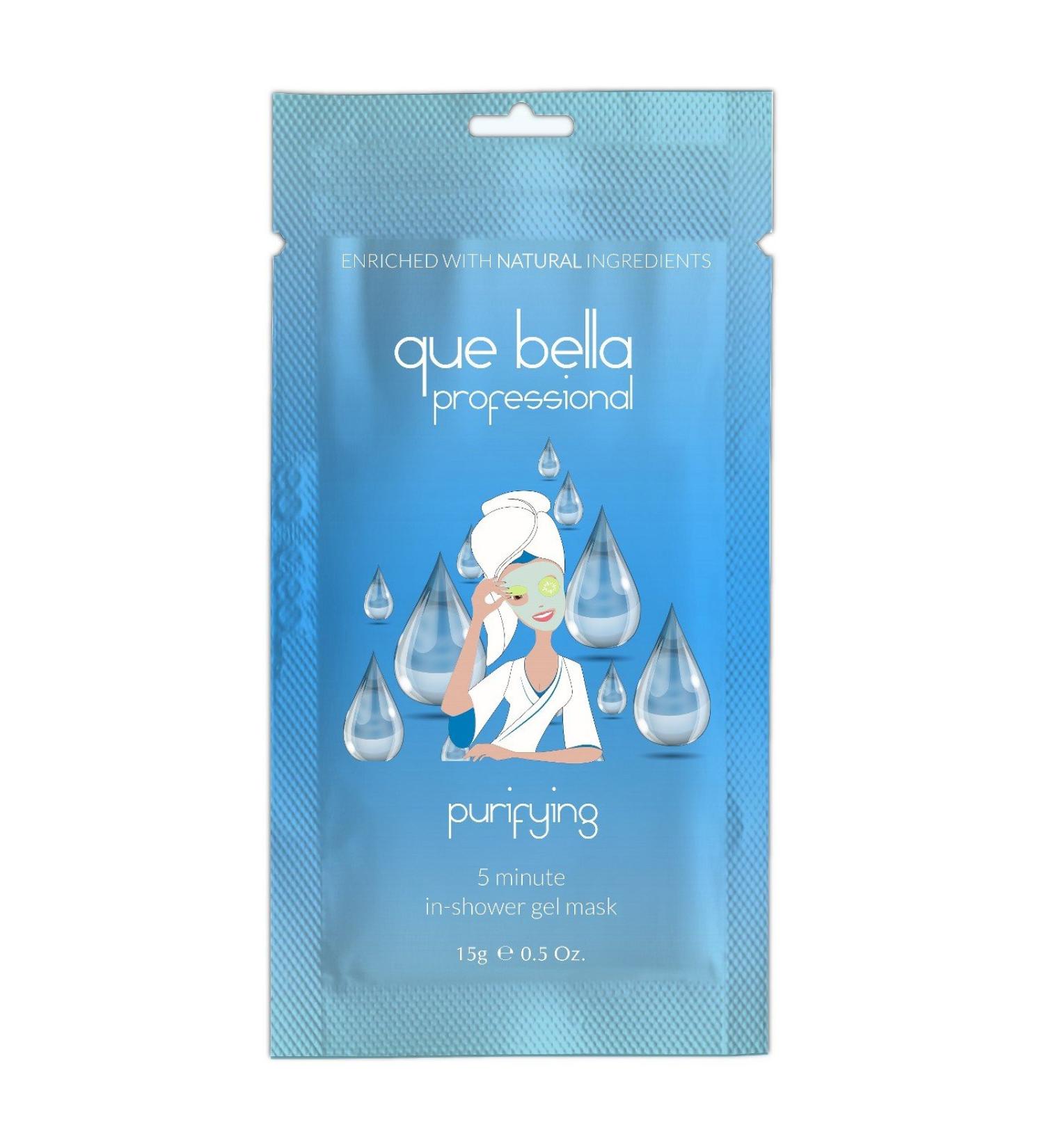 Que Bella Professional In Shower Gel Mask Facial Treatment 0.5oz pack of 1