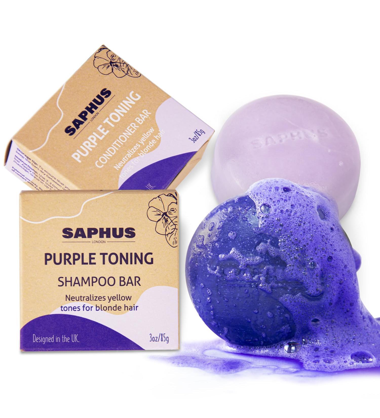 Purple Shampoo & Conditioner Bar Set | Neutralizes Brassy Tones | Sulfate Free | Travel Friendly for All Hair Types - Buy Online on GoSupps.com
