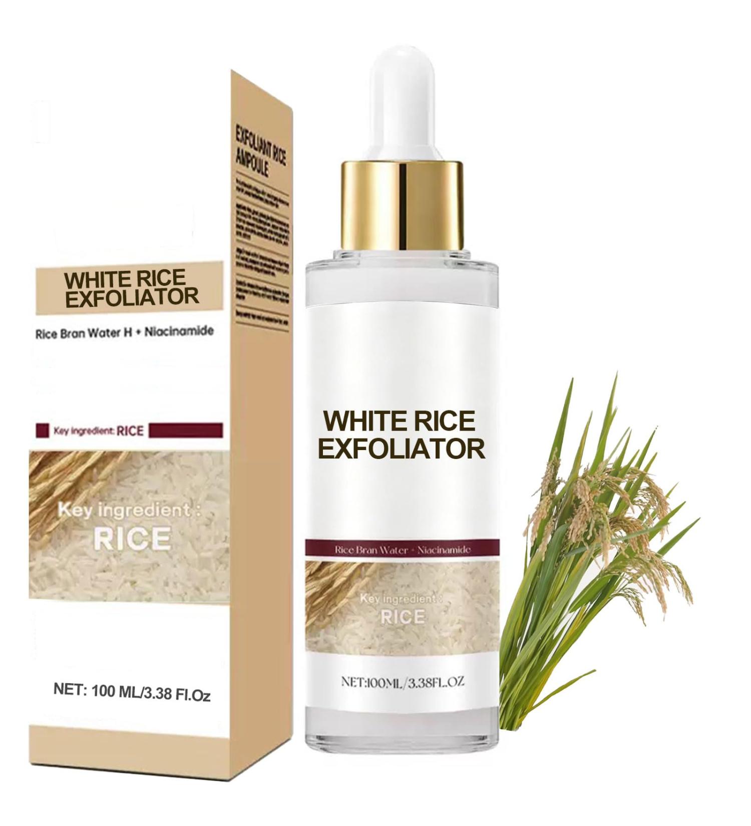 100ML White Rice Peeling Glow Ampoule Gentle Rice Exfoliating Face and Body Scrub for Removing Sebum Dead Skin Cells Black Pore Deep Cleaning Fit for All Skin Types - Buy Online on GoSupps.com