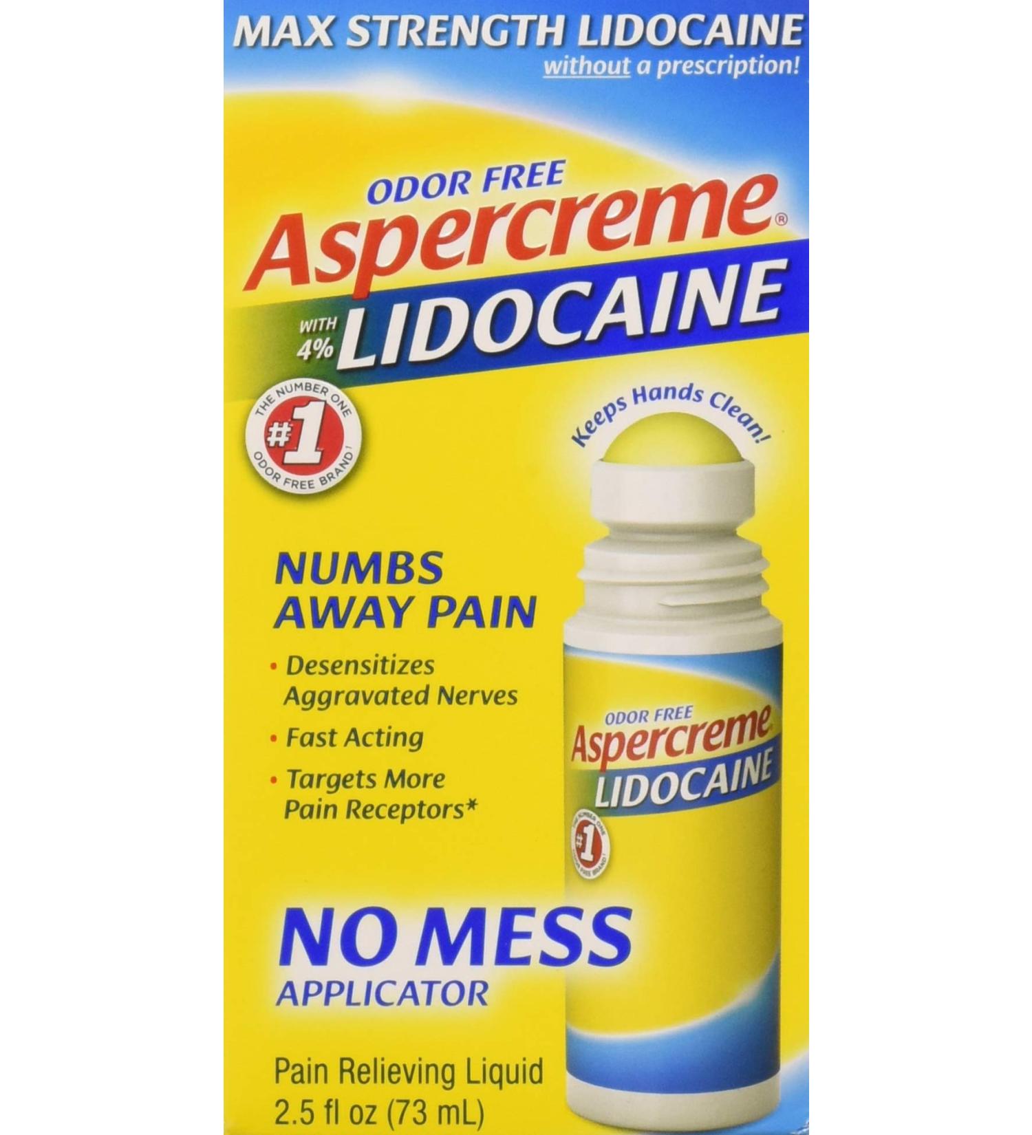 ASPERCREME with 4% Lidocaine 2.5 oz. No Mess Applicator (Pack of 1)