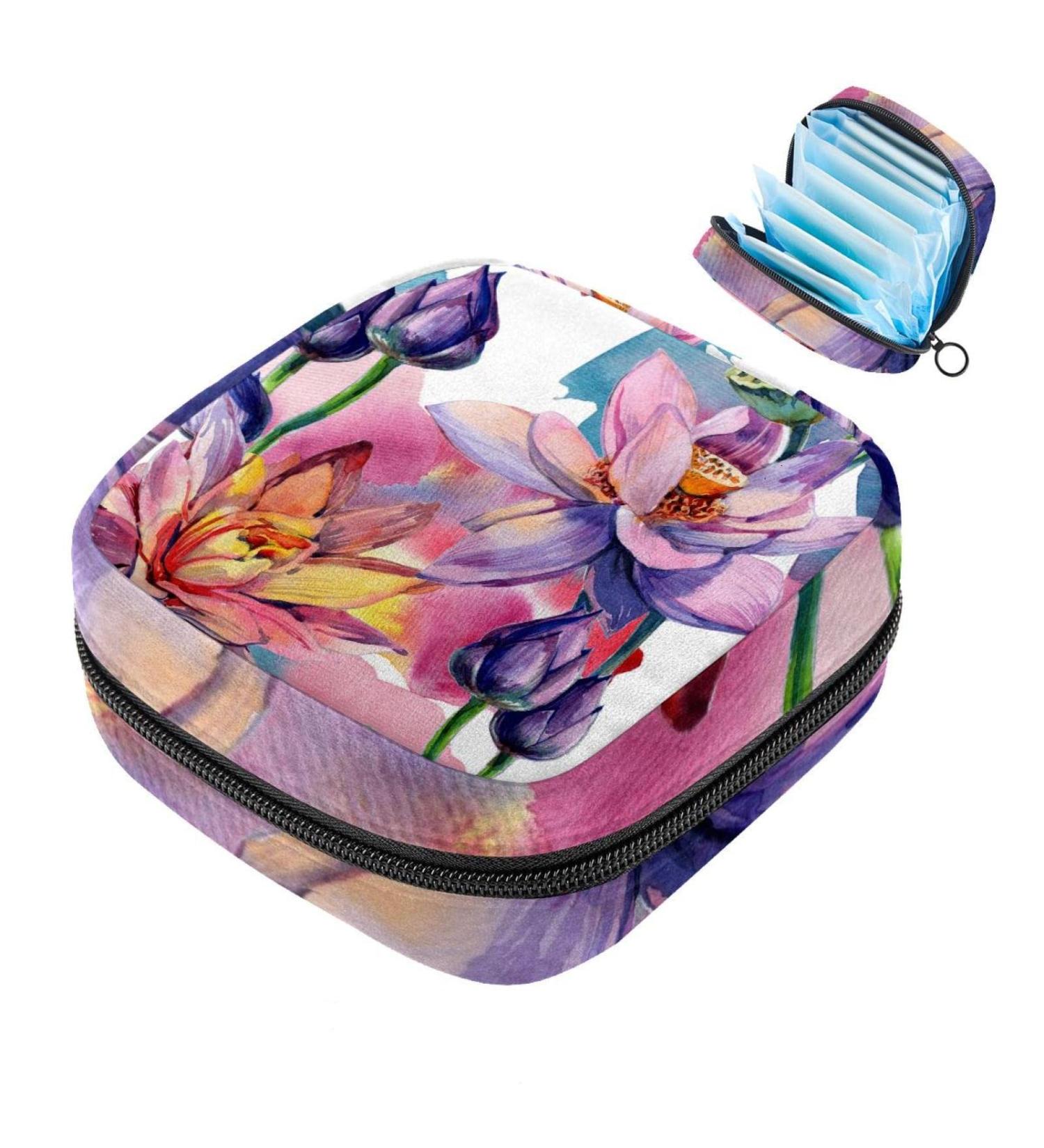 Lotus Flower Sanitary Napkin & Menstrual Cup Pocket | Eco-Friendly & Portable for Women & Teens - Buy Online on GoSupps.com