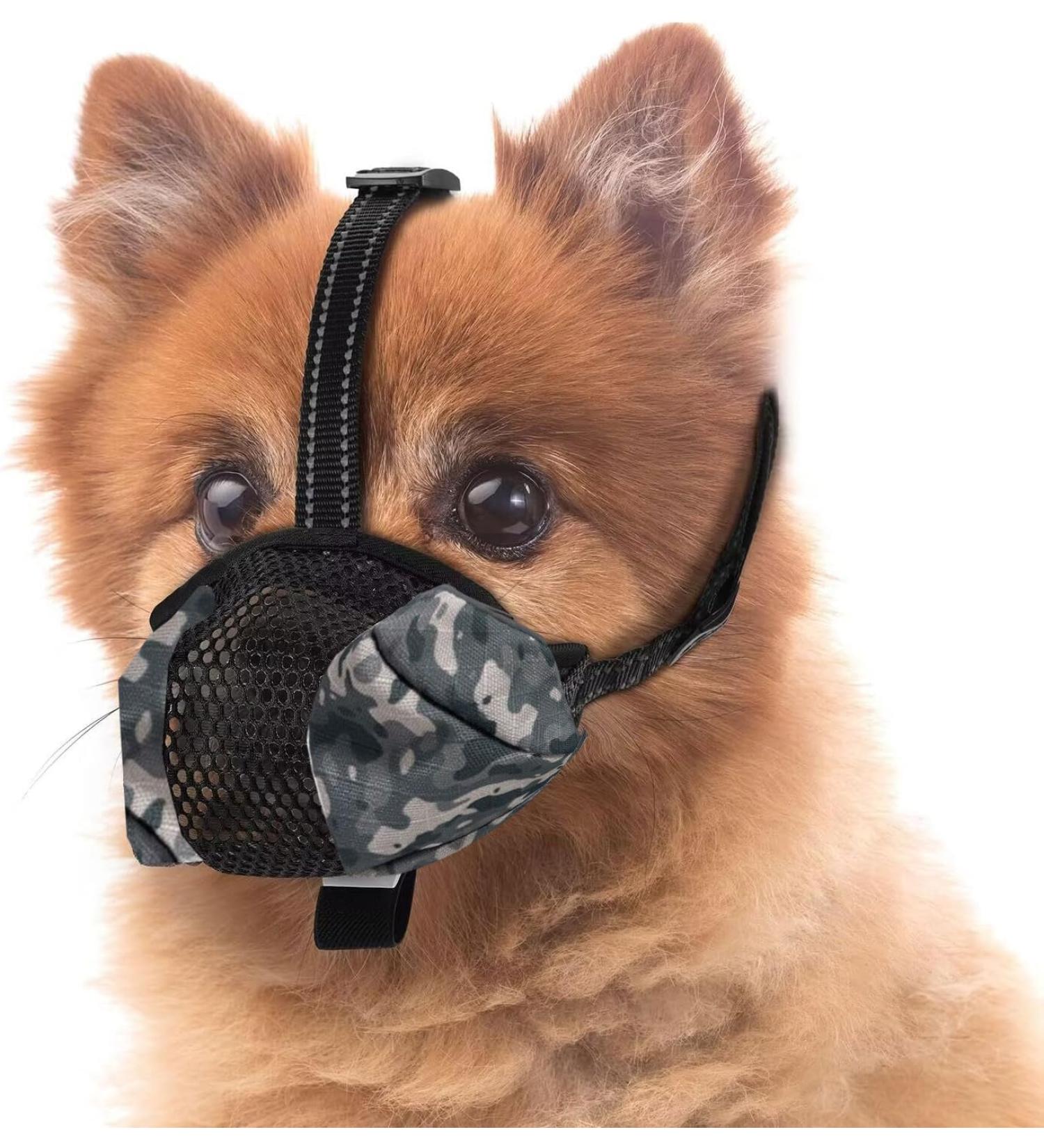 Adjustable Soft Dog Muzzle - Breathable Network Material for Small Medium & Large Dogs - Ideal for Training - Size S - Black - Buy Online on GoSupps.com
