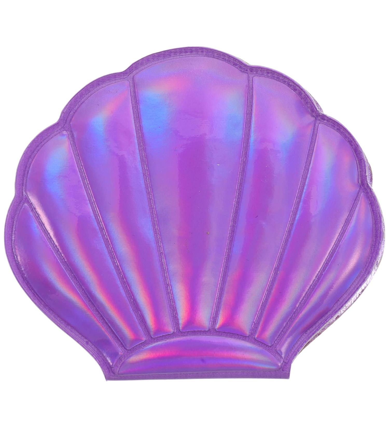 Lurrose Compact Makeup Mirror Folding Double Sides Portable Hologram Mirror Pu Leather Shell Shape For Girls Women Ladies (Purple) - Buy Online on GoSupps.com