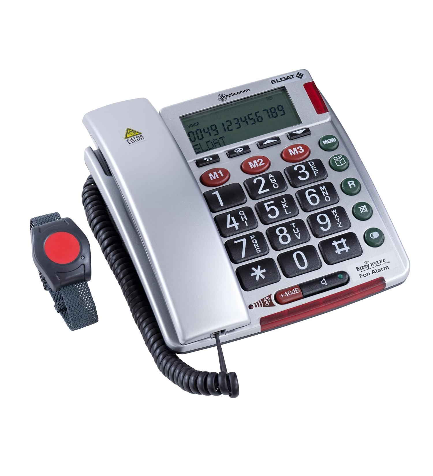 ELTAT FON ALARM APF: Emergency Phone for Seniors | Corded Landline with Emergency Call Button | Ideal Home Safety Solution - Buy Online on GoSupps.com