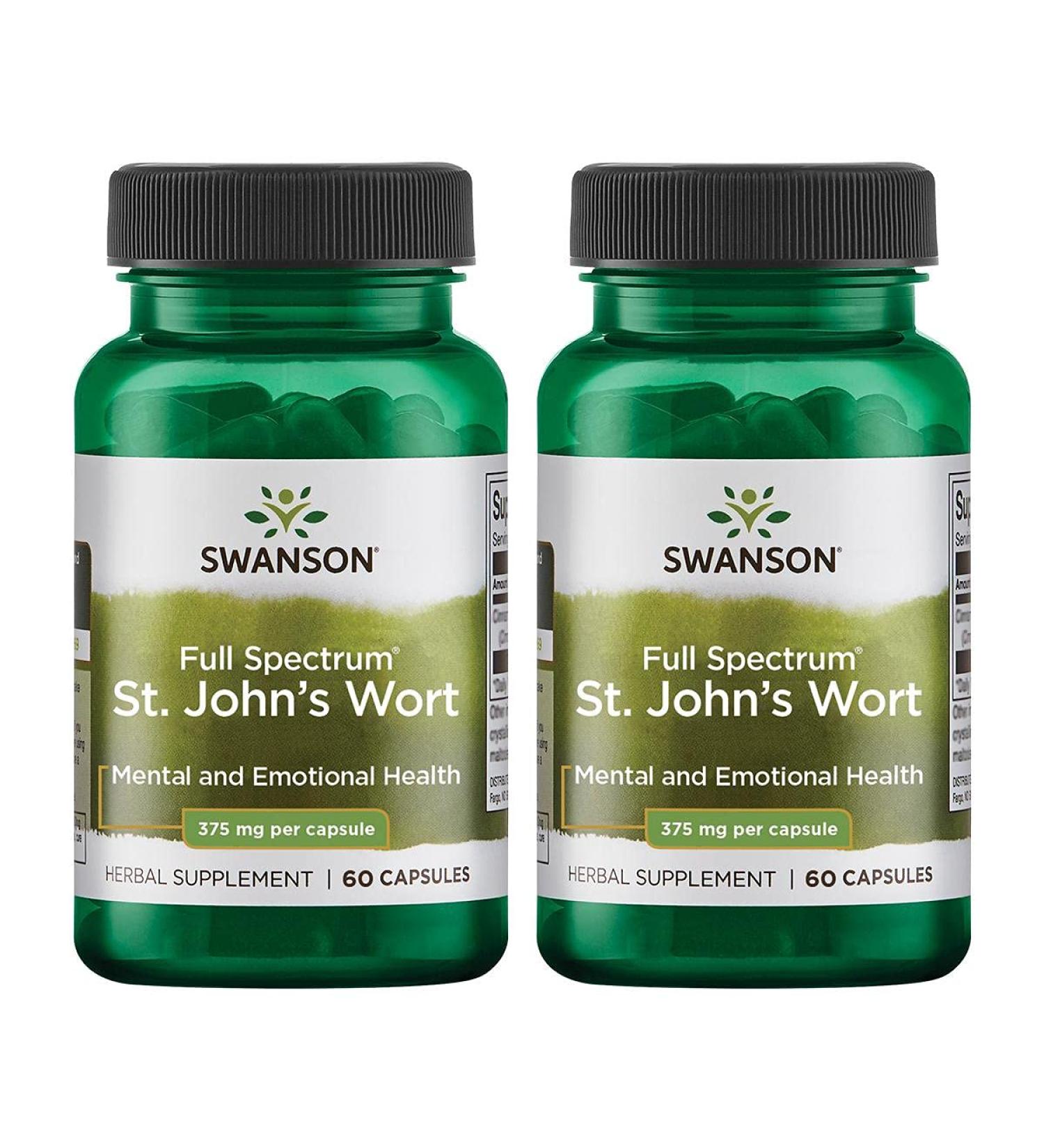Swanson St. John's Wort 375 Milligrams 60 Capsules (2 Pack) - Buy Online on GoSupps.com