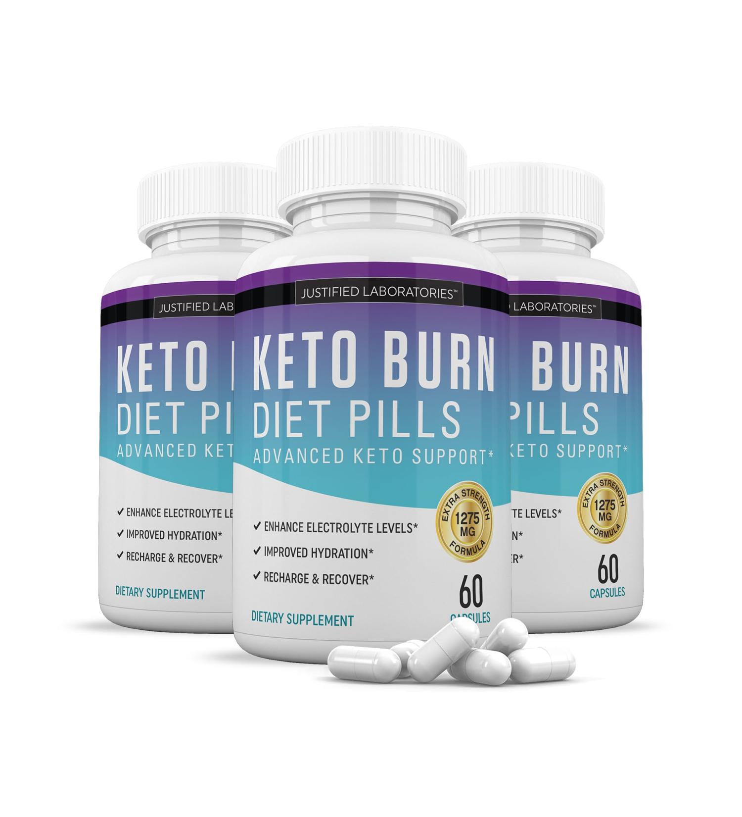 (3 Pack) Keto Burn Diet Pills 1275MG New & Improved Formula Contains Apple Cider Vinegar Extra Virgin Olive Oil Powder Green Tea Leaf 180 Capsules - Buy Online on GoSupps.com