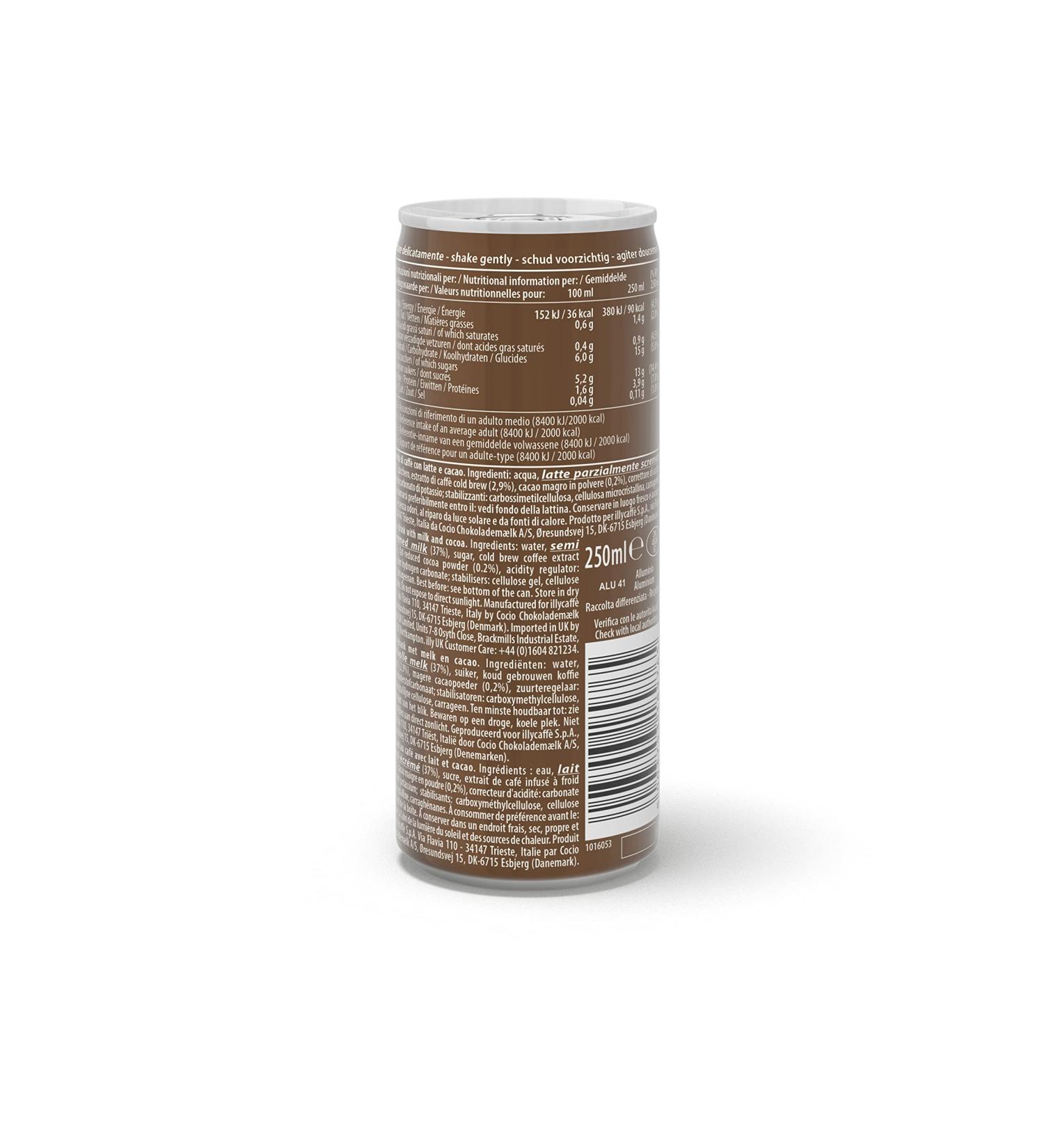 illy Cold Brew Coffee Cappuccino 250ml Ready-to-Drink Can - No Added Sugar, Iced Coffee - Buy Online on GoSupps.com
