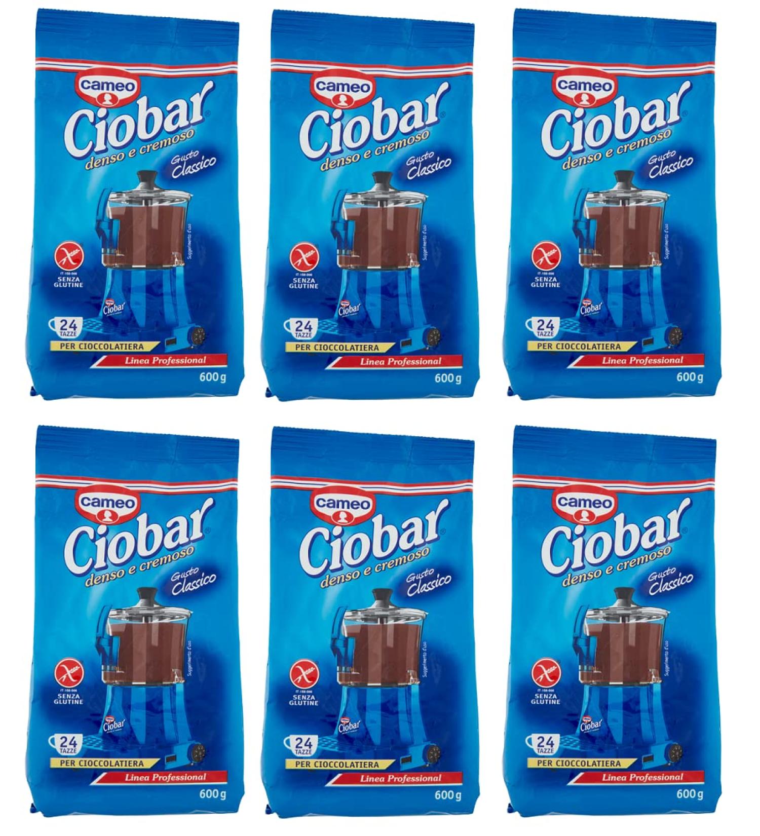 Italian Gourmet E.R. Cameo Ciobar Professional Classico Hot Chocolate Beverage Preparation 24 Cups Gluten Free 600g (6 Pack) - Buy Online on GoSupps.com