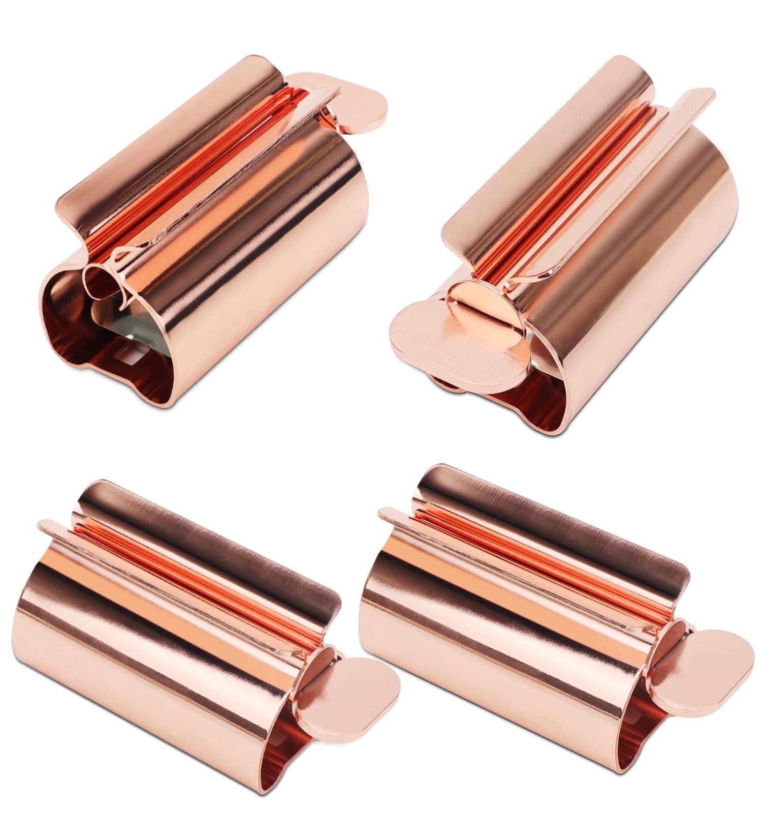 Piashow Tubenquetscher - Stainless Steel Tube Squeezer Set of 4 | Rose Gold | Perfect for Toothpaste Lotions & Creams | Suitable for All Ages - Buy Online on GoSupps.com