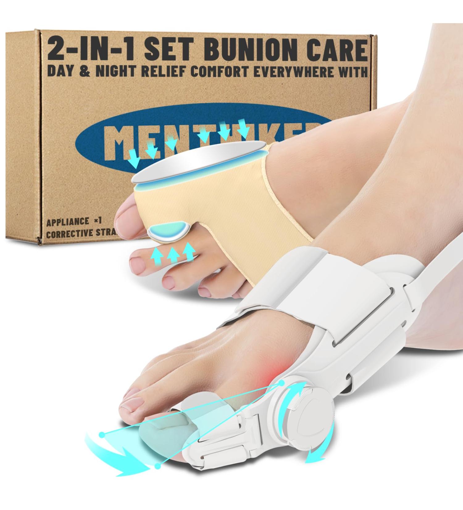 Bunion Corrector for Men | Adjustable Splint for Big Toe Discomfort | Comfortable Left/Right Fit | Large Size - Buy Online on GoSupps.com