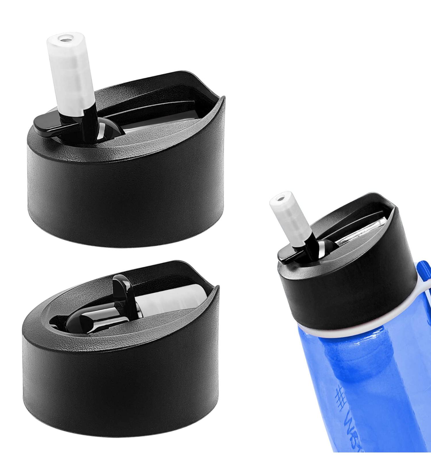 Water Filter Bottle Lids Compatible with LifeStraw Go Water Filter Bottle Black - Buy Online on GoSupps.com