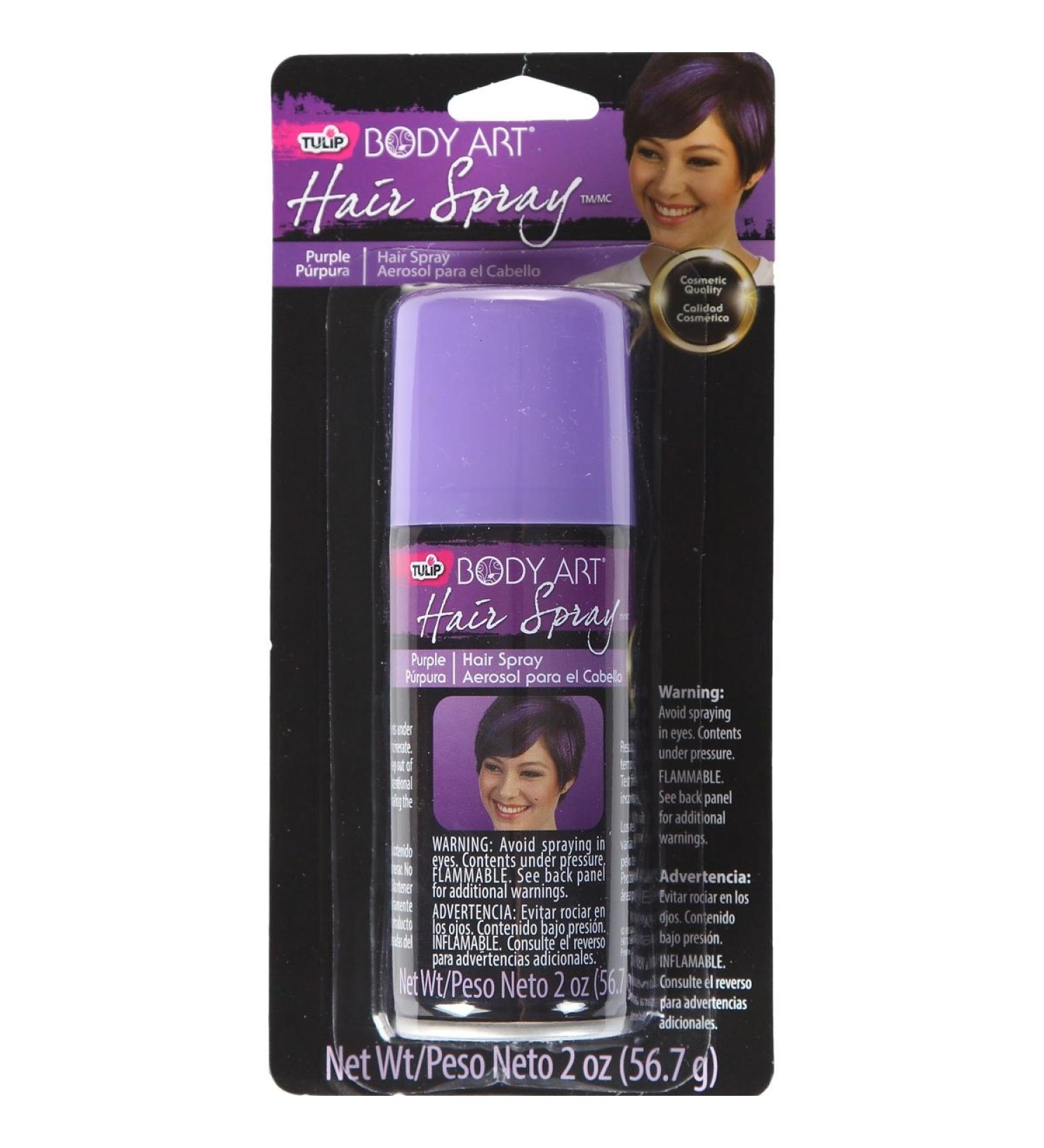 Tulip Body Art Hair Spray Purple 2 Ounce