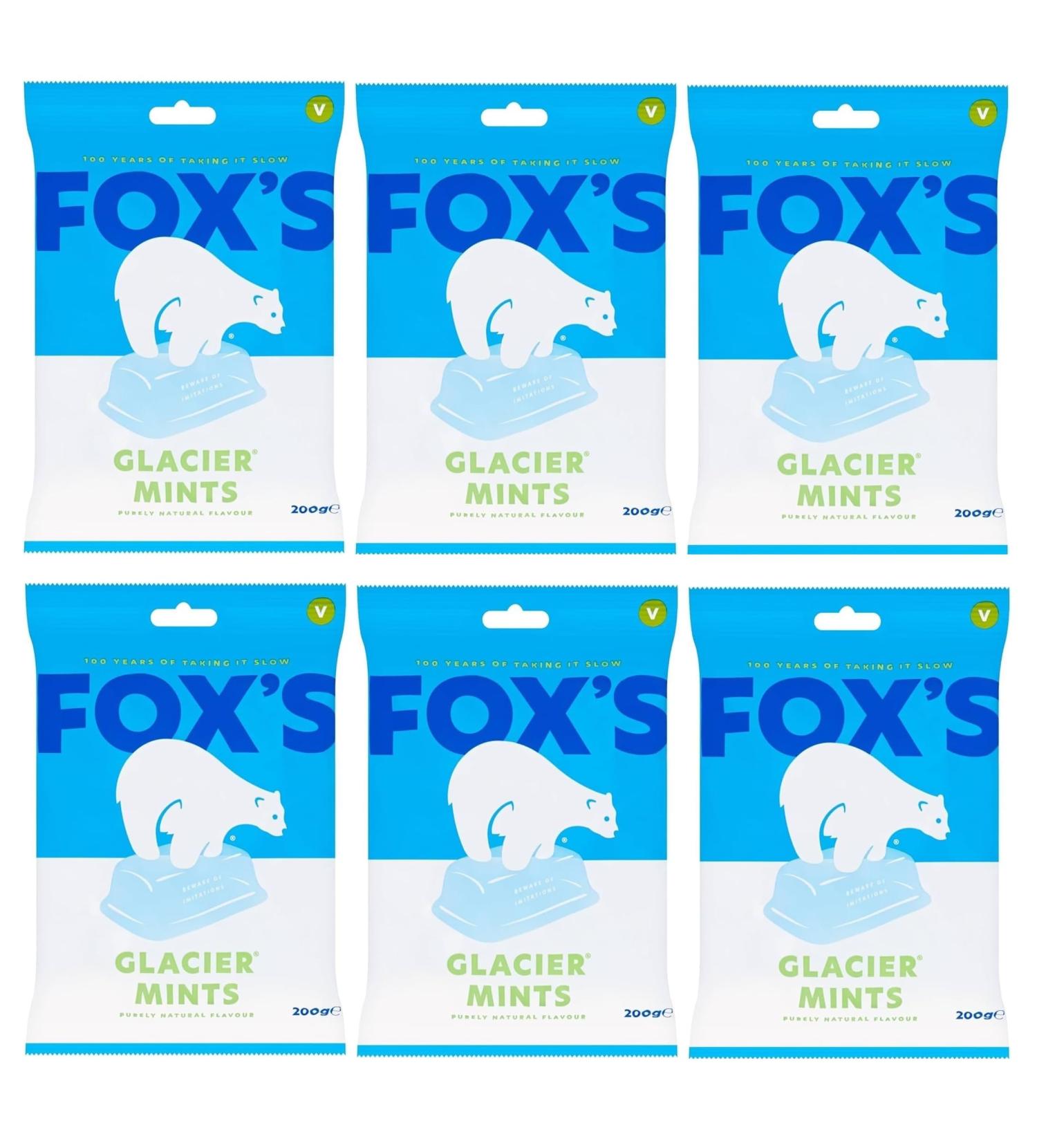 Glacier Mints de Fox (de 200g) - Paquet de 6 - Buy Online on GoSupps.com
