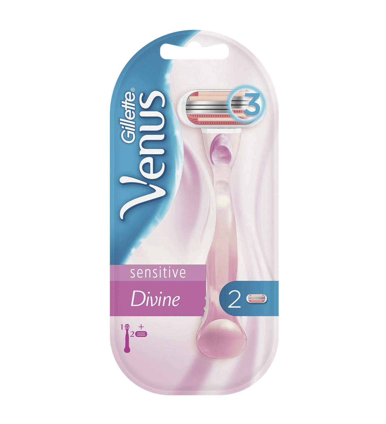Buy Gillette Venus Divine Sensitive Women's Razor - Smooth Shaving for Sensitive Skin | International Shipping Available - Buy Online on GoSupps.com