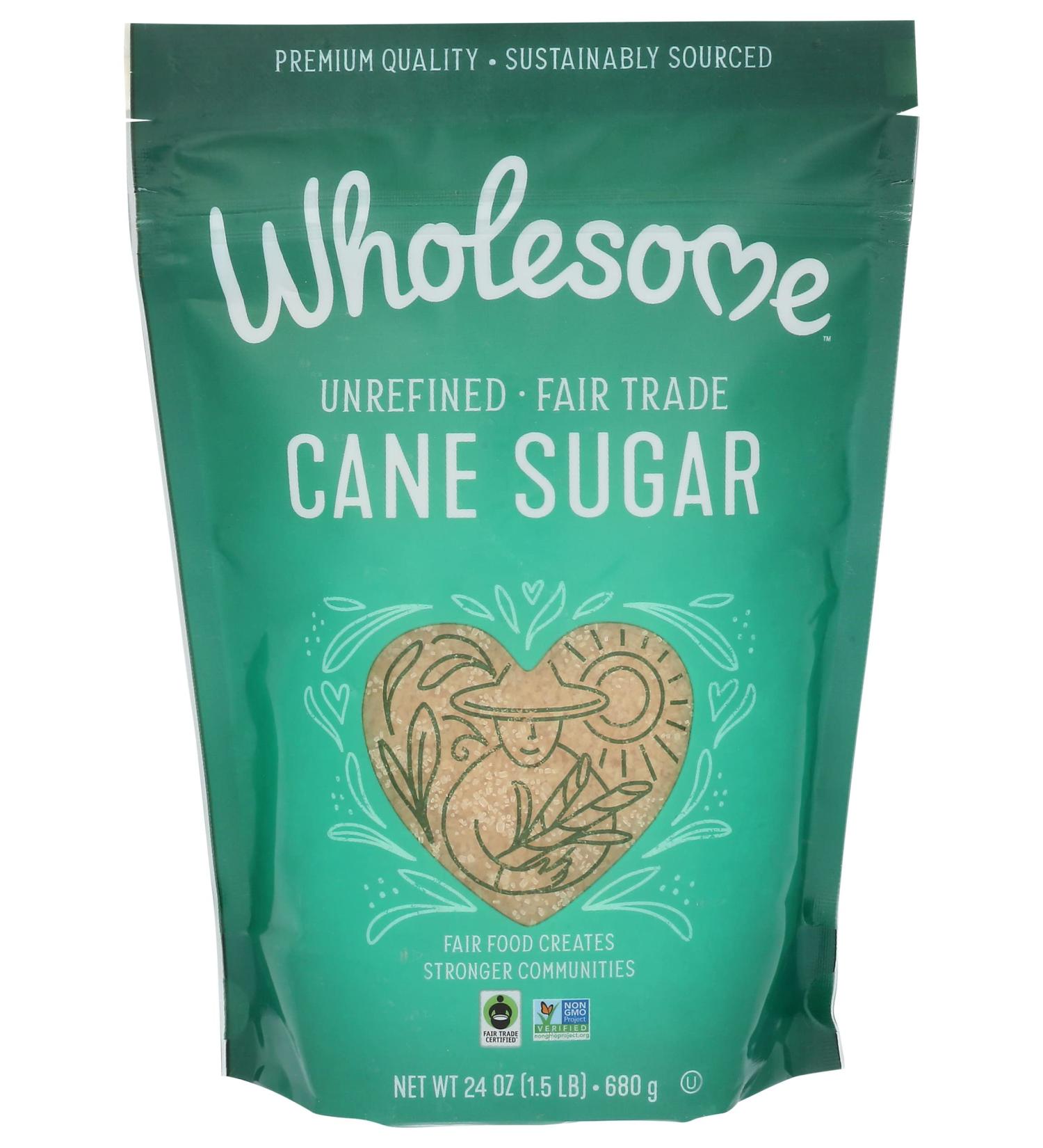 Wholesome Whole Trade Natural Cane Sugar 24 oz - Premium Quality Sweetener - Buy Online on GoSupps.com