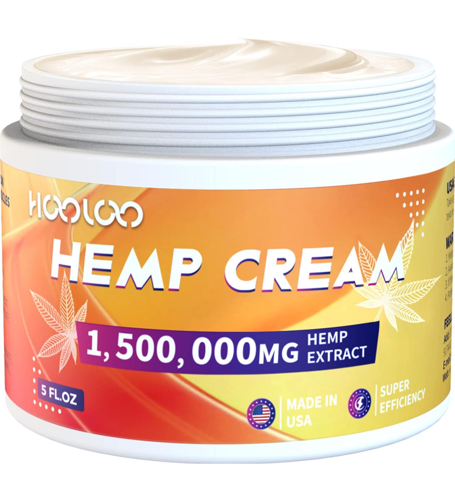 Premium Hemp Cream for Pain Relief - 1 500 000mg Infusion with Menthol & Ginger | Soothes Muscles Joints Back & More | Made in USA - Buy Online on GoSupps.com