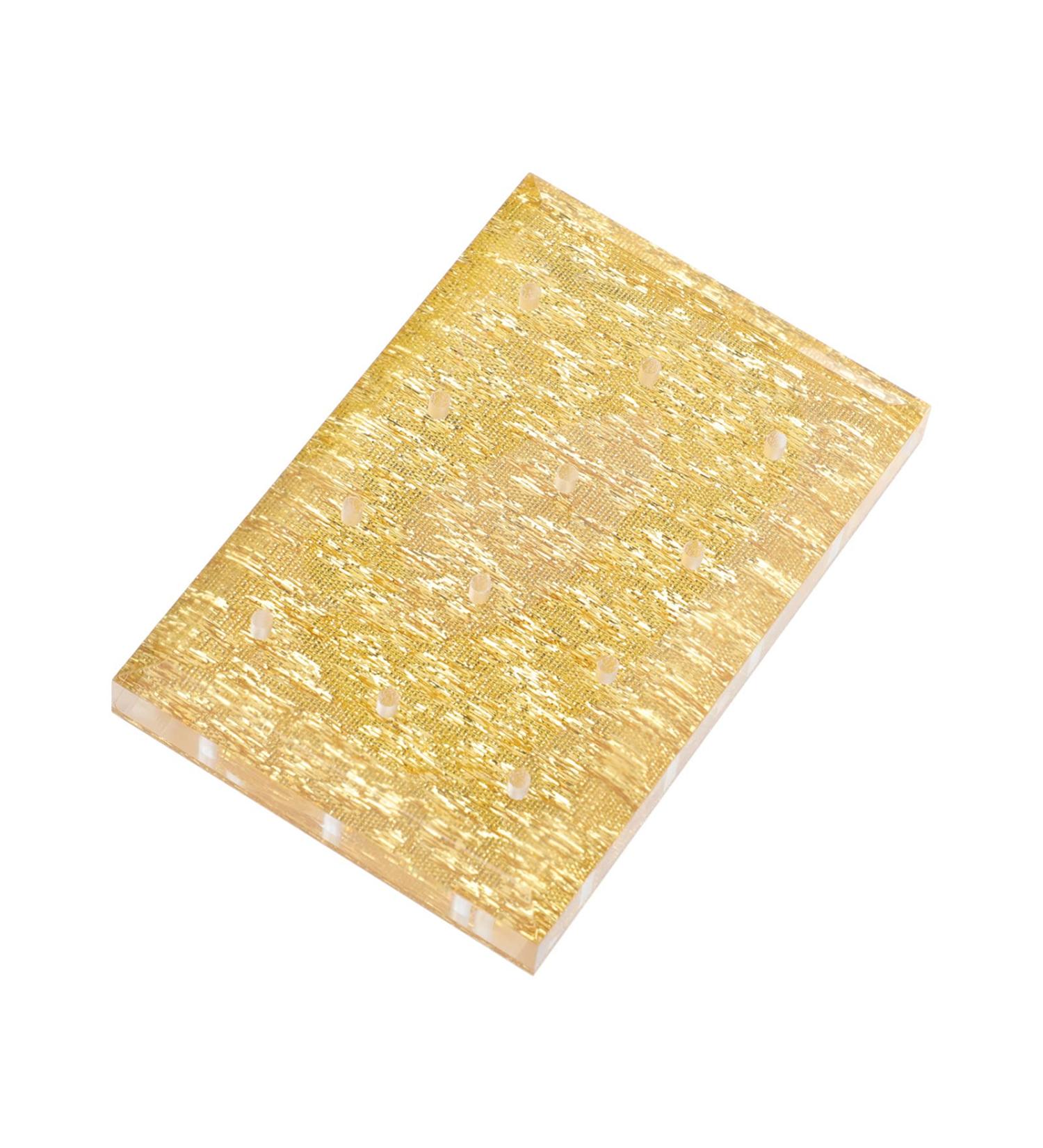 Beaupretty Acrylic Nail Drill Holder - 12-Hole Manicure Tool Organizer for Salon & Home Use | Golden 9x6 cm - Buy Online on GoSupps.com