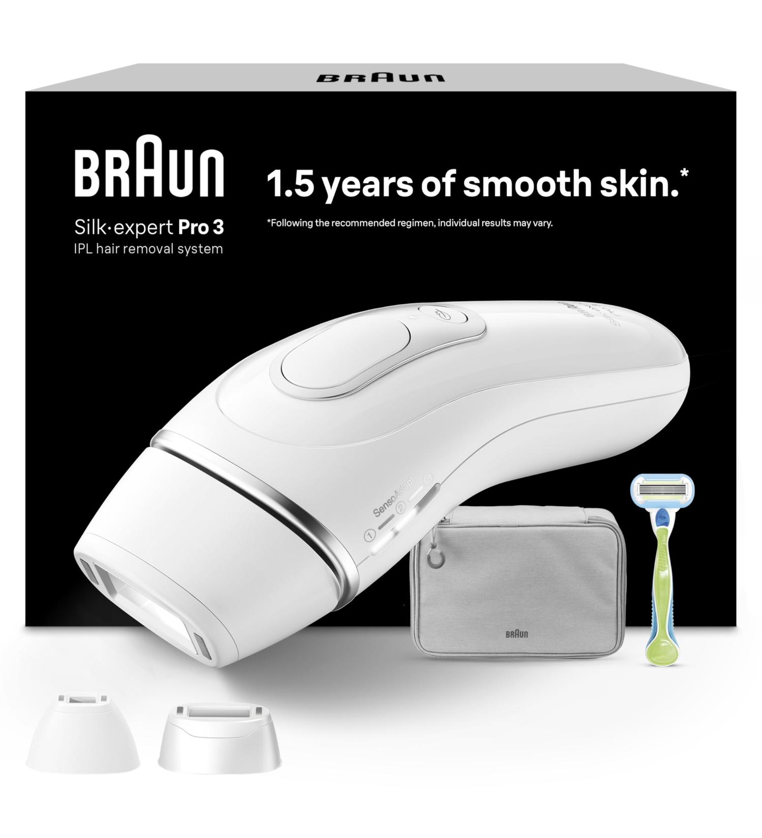 Braun Epilateur Lumiere Pulsee Silk expert Pro 3 PL3222 Epilation Semi-D finitive Alternative Au Laser R sultats En 3 S ances Rasoir Gillette Venus 3 T tes Pour Epiler Jambes Visage Maillot Sterilisateur et chauffe-biberon - Buy Online on GoSupps.com