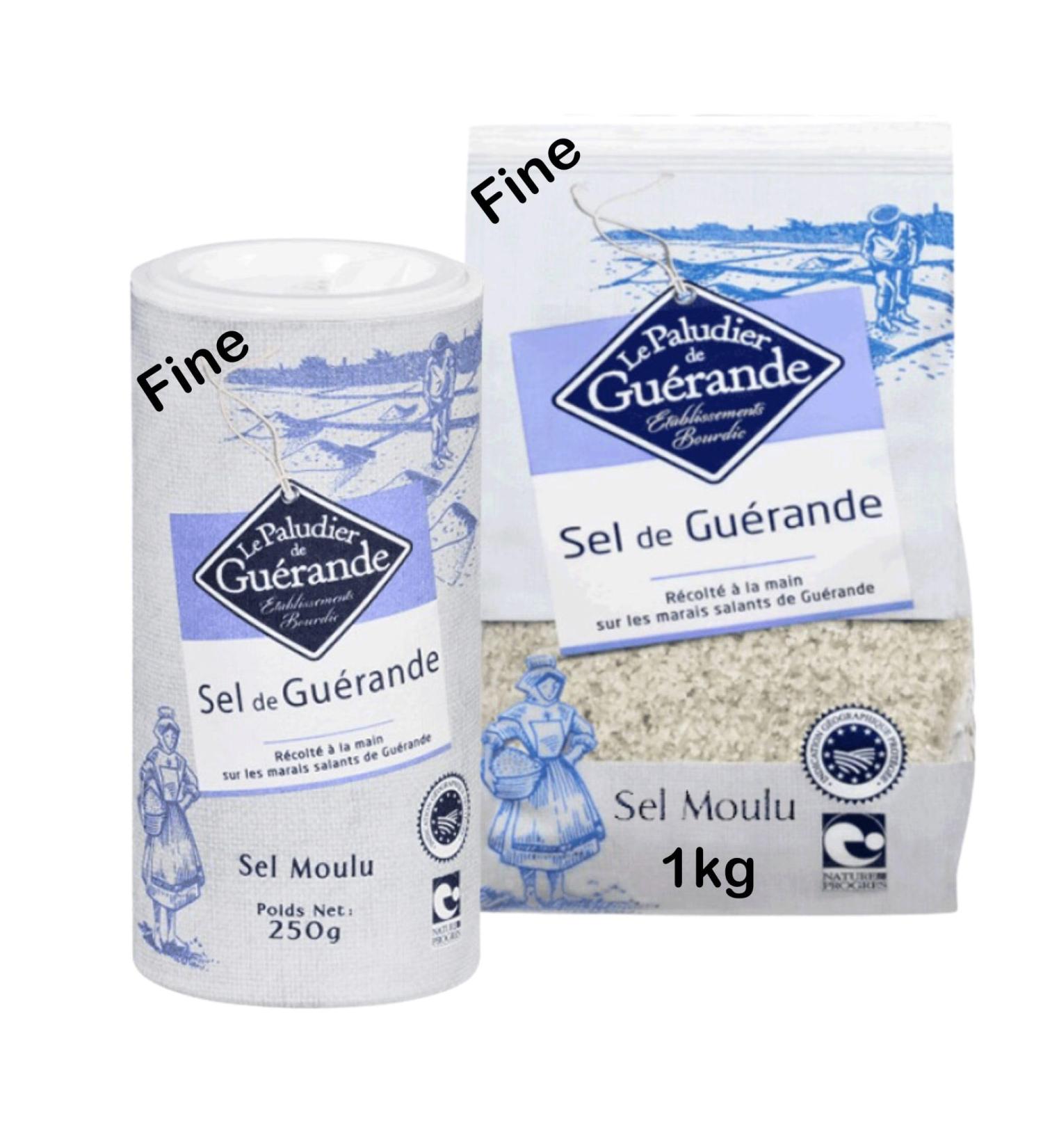 Celtic Sea Salt Bundle Including 1kg Fine Le Paludier Sel de Guerande and 250g Fine Le Paludier Sel de Guerande Shaker - Buy Online on GoSupps.com