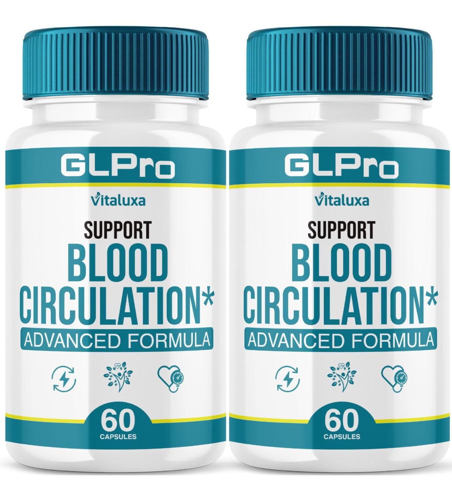 (2 Pack) GLPro Blood Support Capsules GL Pro Pills Supplement for Balance Control Natural Premium Blend Ingredients GLPro Support Circulation Flow Max Strength Formula Daily Health Reviews (120 Ct) - Buy Online on GoSupps.com