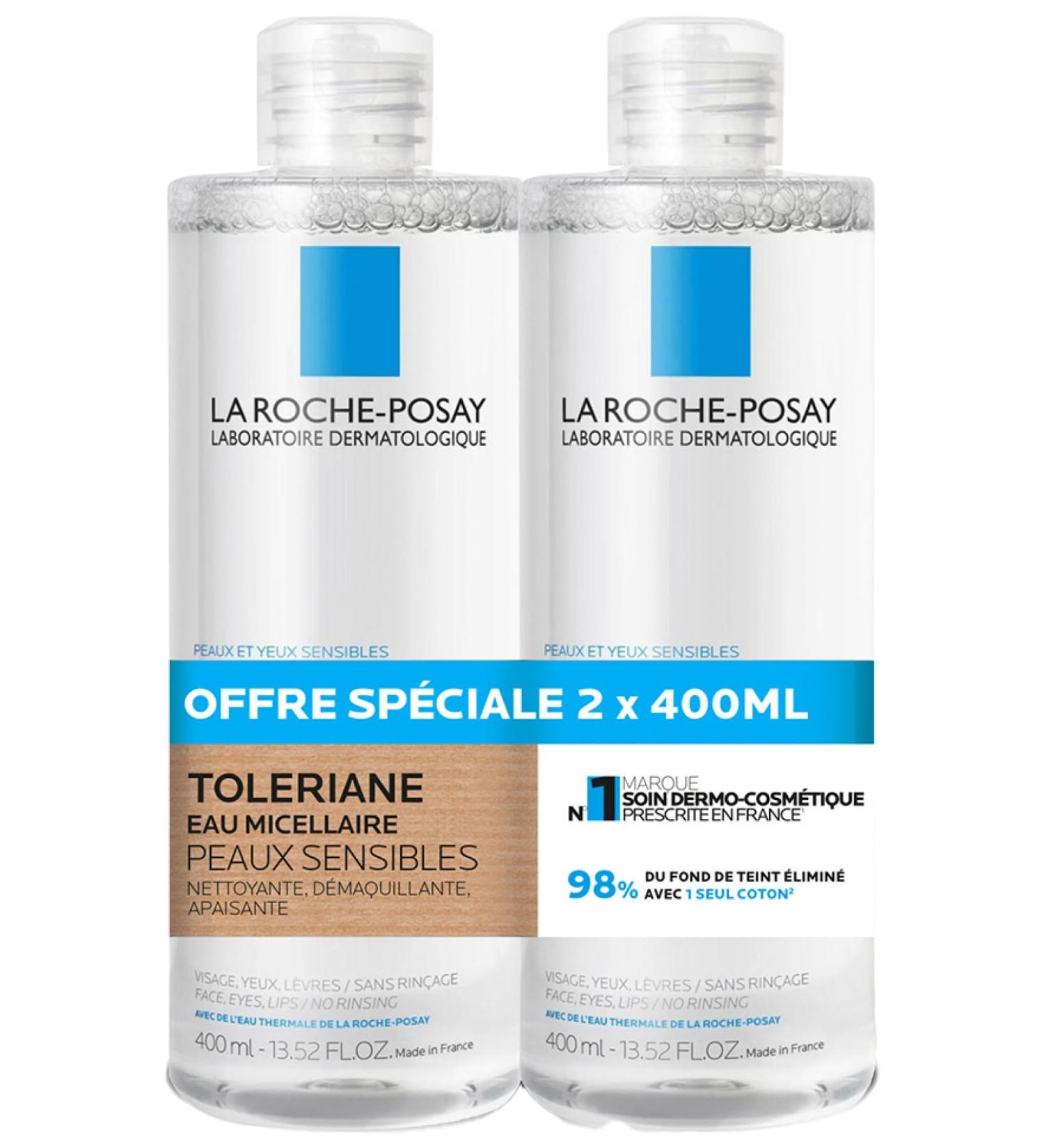 La Roche Posay La RochePosay Toleriane Micellar Water for Sensitive Skin 2 x 400 ml