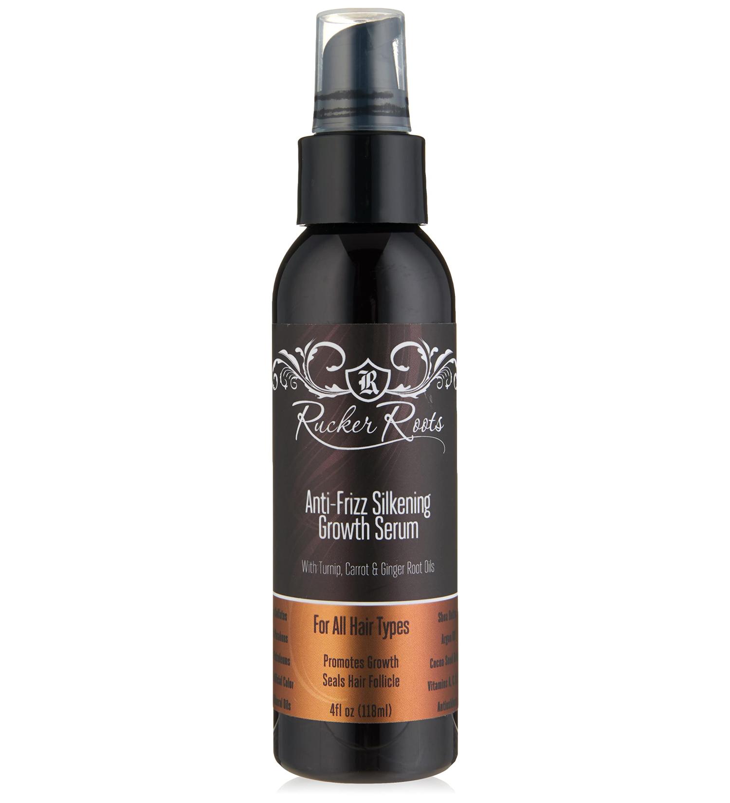 Rucker Roots Anti-Frizz Silkening Growth Serum | Ginger Turnip & Carrot Root Oils | Promotes Hair Growth & Smoothness - Buy Online on GoSupps.com