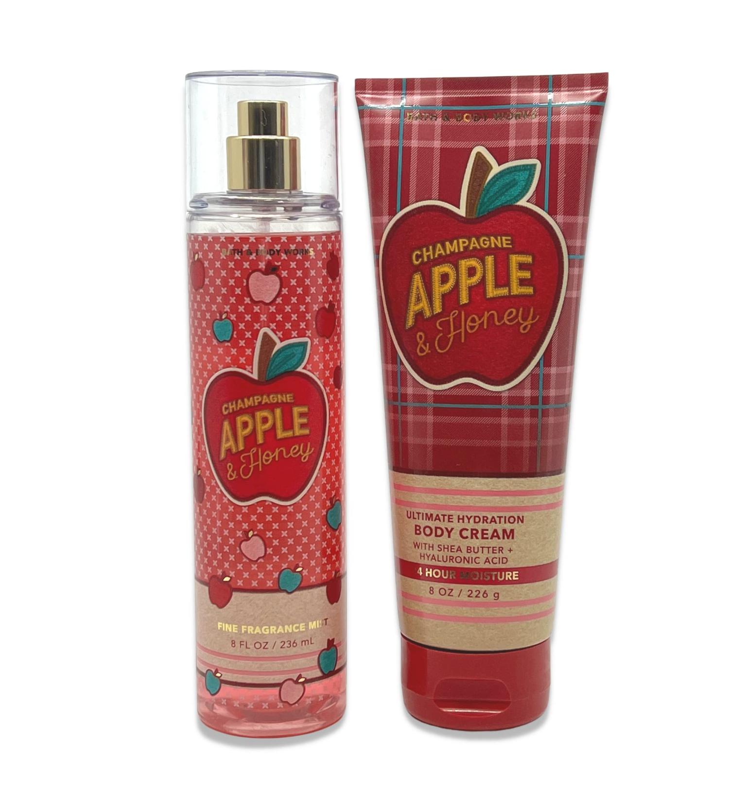 Bath & Body Works Champagne Apple & Honey Mist and Body Cream - bundle - 8oz - Buy Online on GoSupps.com