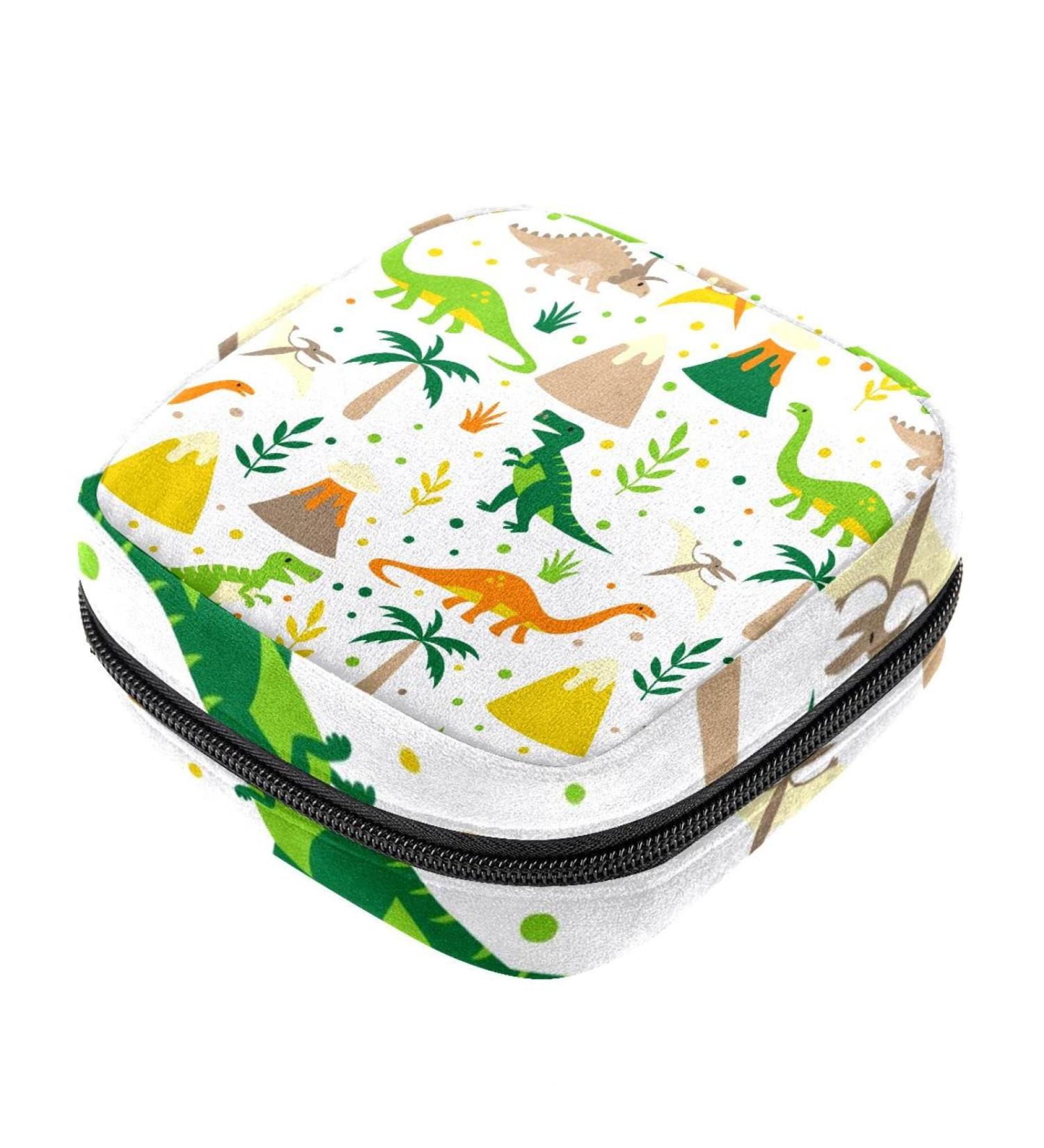 Wild Dinosaurs Pattern Sanitary Napkins | Versatile Period Pocket for Women & Teen Girls | Menstrual Cup & Breastfeeding Pad Holder - Buy Online on GoSupps.com
