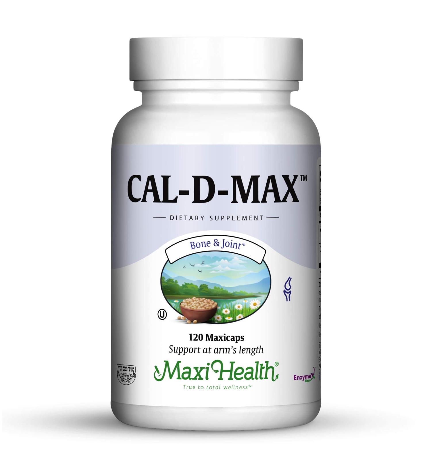 Maxi Health Cal-D-Max - Calcium Citrate with Vitamin D3 - 120 Capsules for Bone Support - Kosher - Buy Online on GoSupps.com
