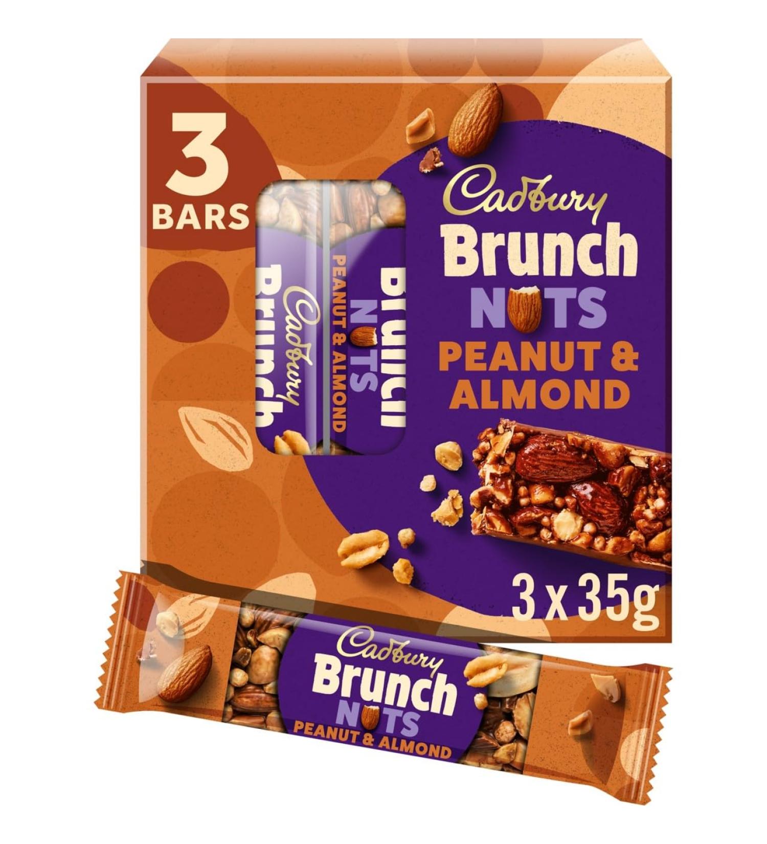 Cadbury Brunch Nuts Peanut and Almond Chocolate Bar 105g - Buy Online on GoSupps.com