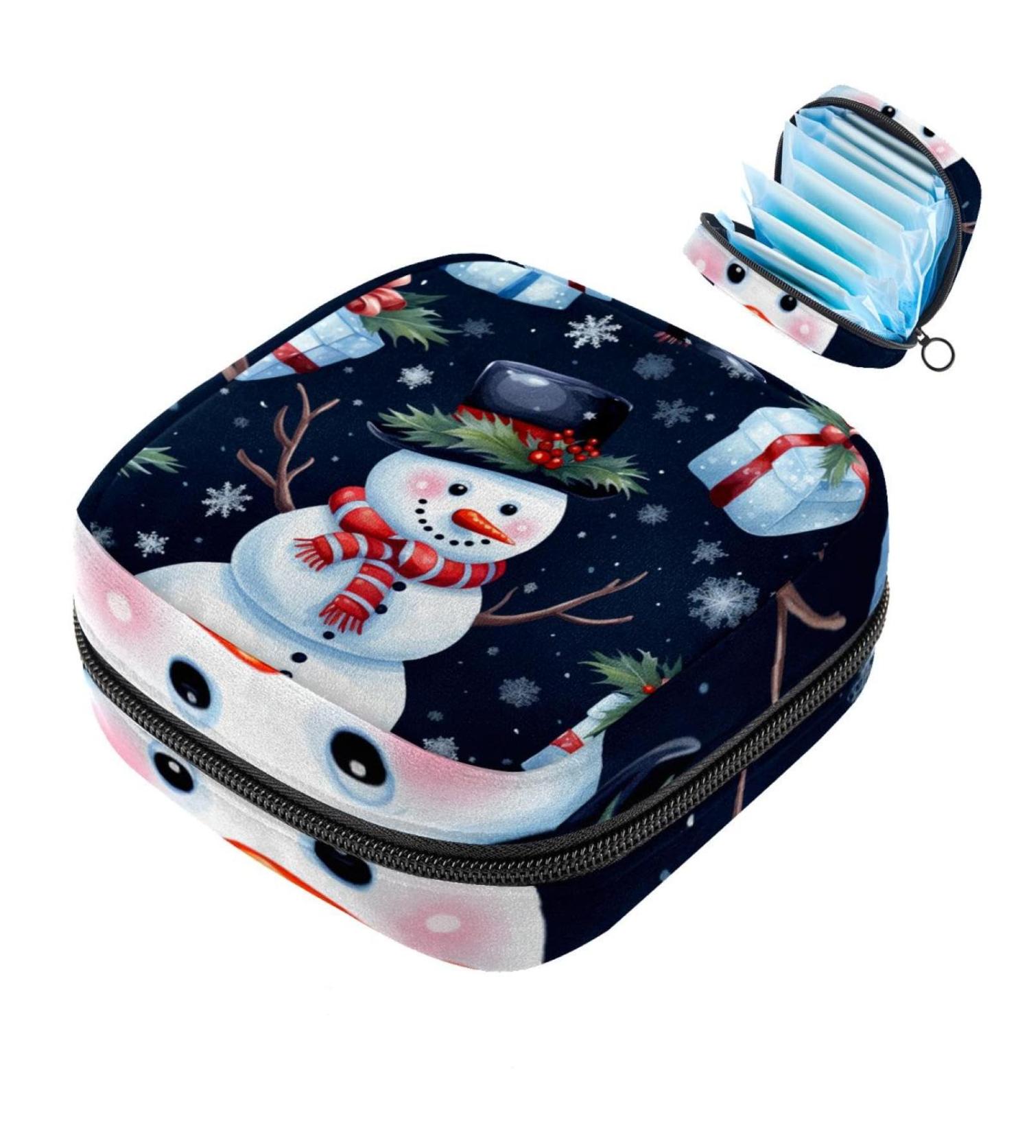 Muoooum Women s Storage Bags & Menstrual Cup - Portable Bandages for Teens & Girls | Christmas Forest Design - Buy Online on GoSupps.com