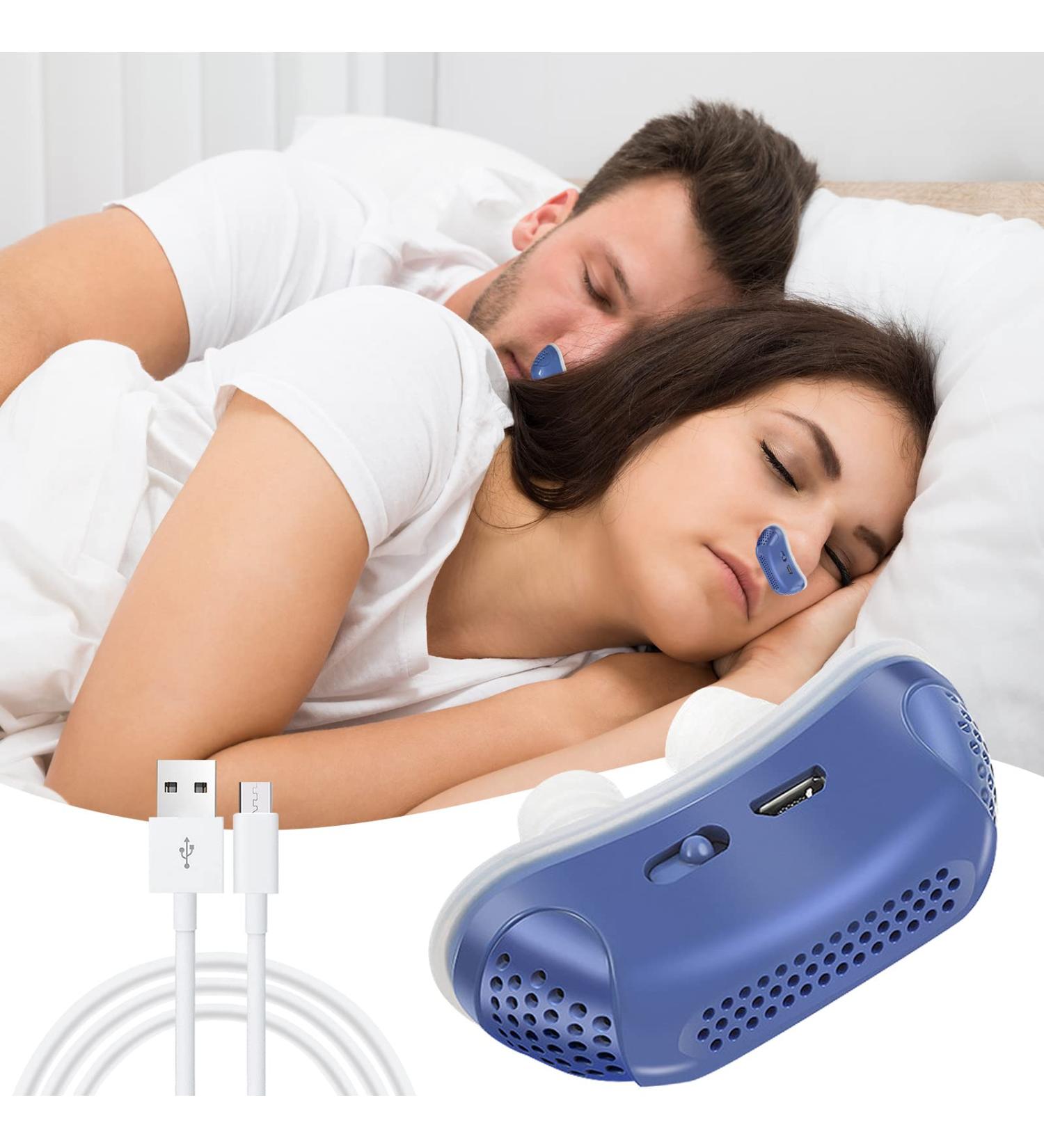 Electric Anti-Snoring Device - Mini Sleep Aid for Blocked Nostrils - Stop Snoring Solution for Men and Women (Blue) - Buy Online on GoSupps.com