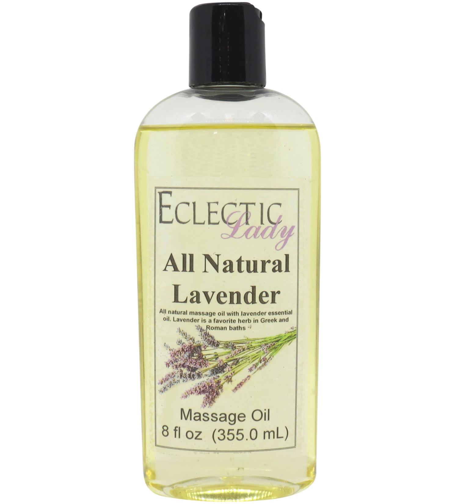 All Natural Lavender Massage Oil | 100% Natural Sweet Almond & Jojoba Oil | 8 oz Relaxing Scent for Men & Women | International Shipping Available - Buy Online on GoSupps.com