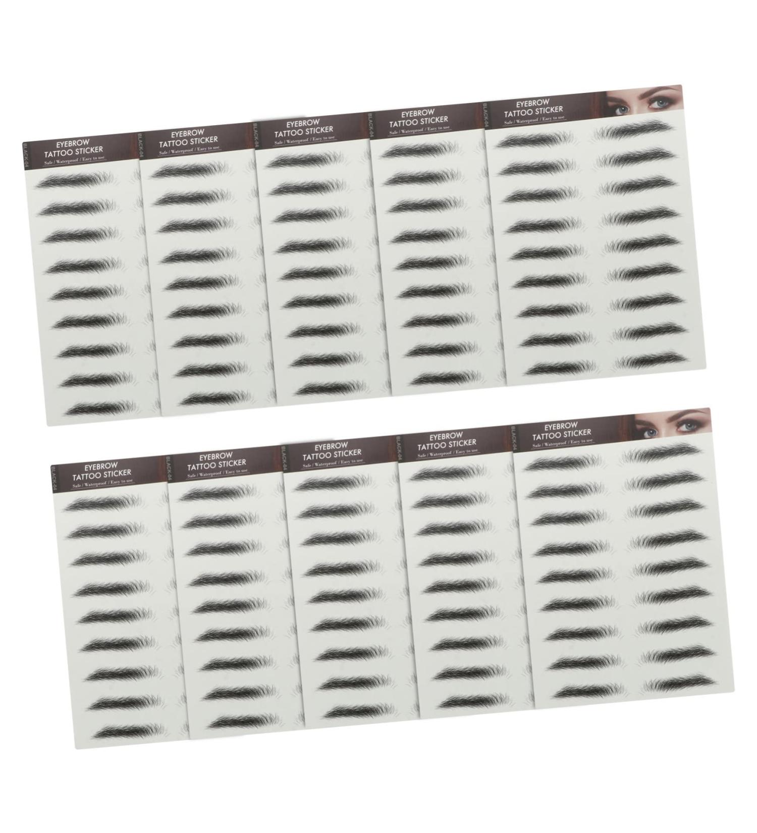 FRCOLOR 10pcs Hair-like Stickers Fake Artificial Bionic Shaping Eyebrow Makeup Female Eyebrows Supply Black - Buy Online on GoSupps.com