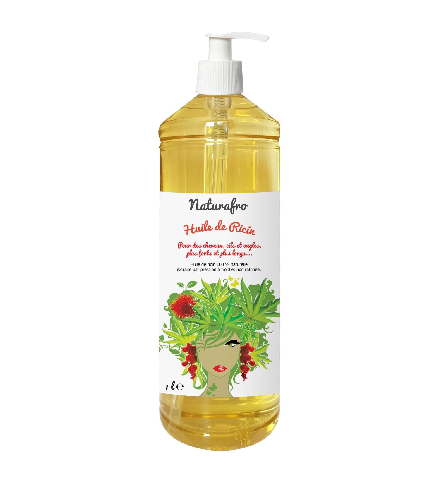 Huile de ricin pour cheveux - 1 litre Bouchon visser