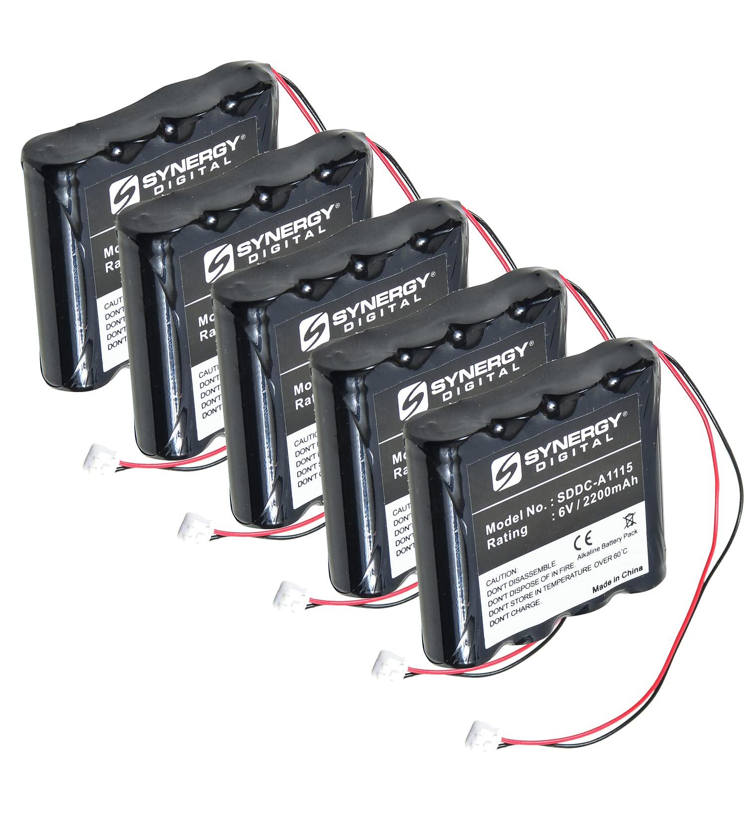 Synergy Digital Door Lock Batteries - Compatible with Saflok A28110 & X-GAA-FC42 - 6V Alkaline 2200 mAh - 5-Pack Combo - Buy Online on GoSupps.com